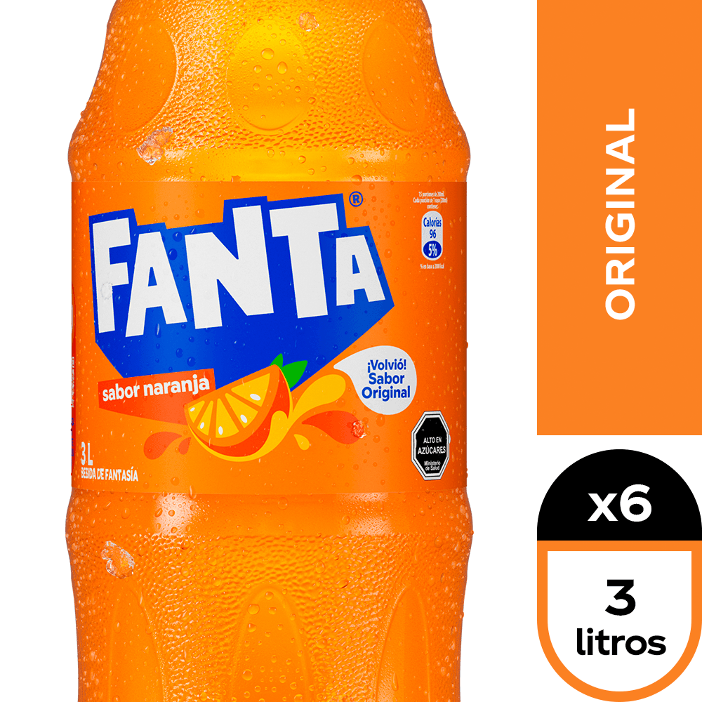 Fanta Naranja 3L Desechable