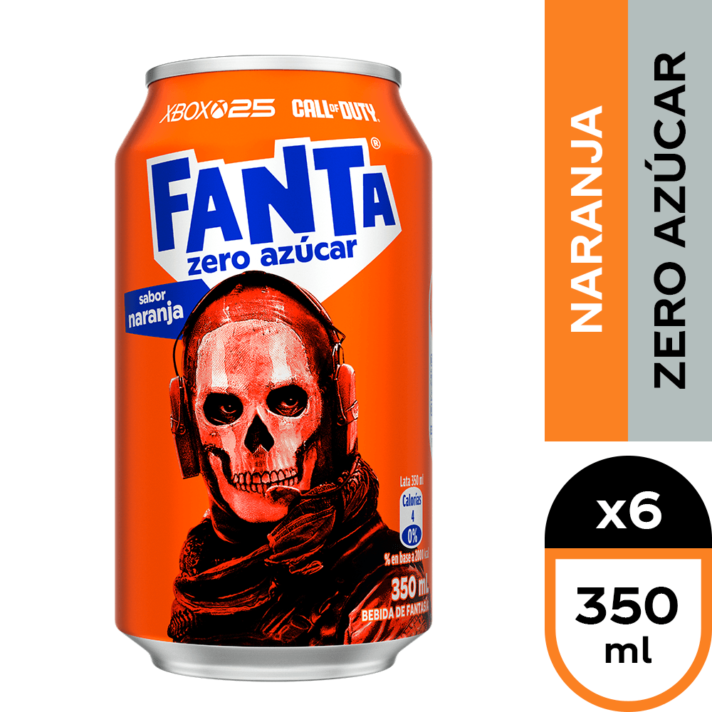 Fanta Zero Azúcar 350cc Lata
