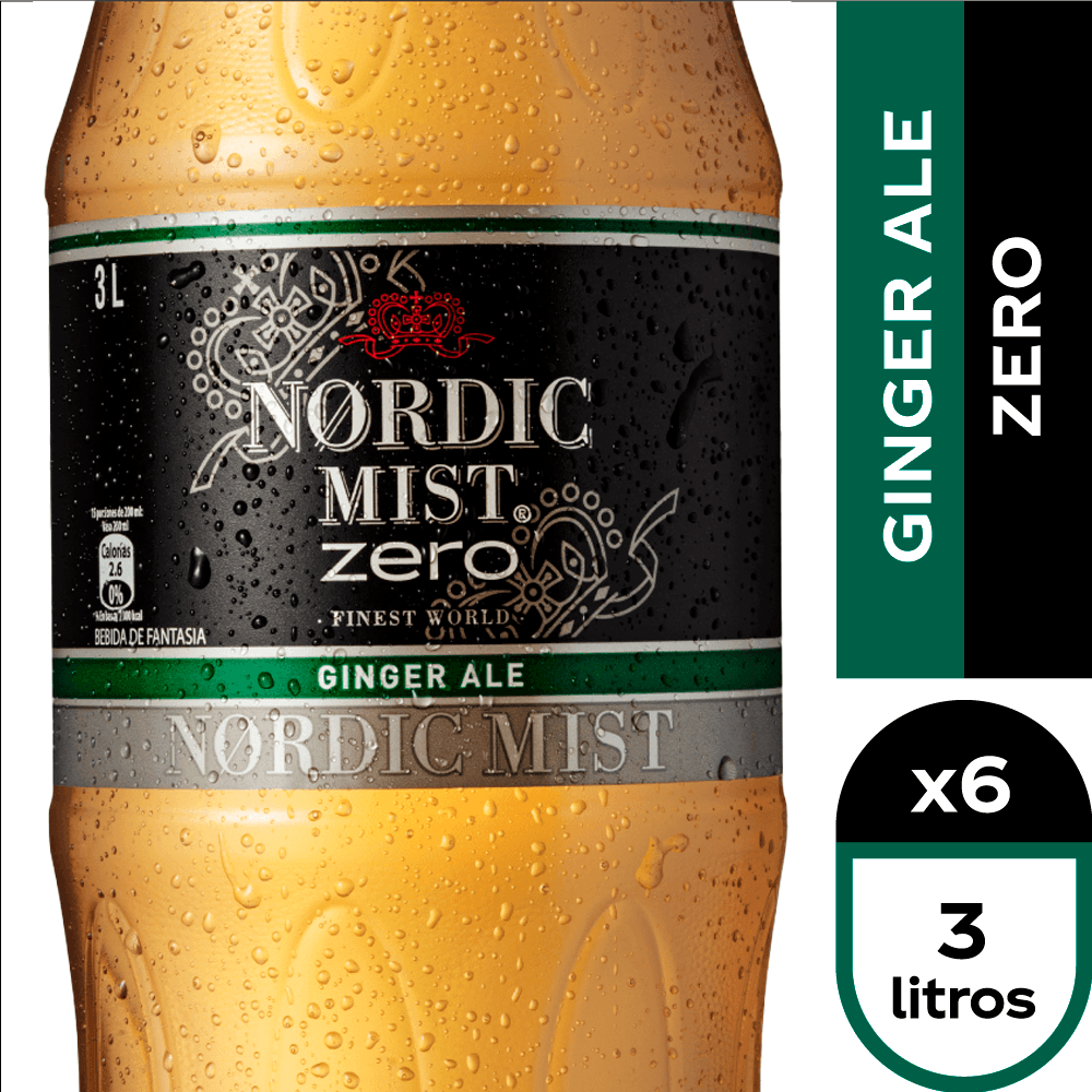 Nordic Mist Ginger Ale Zero 3L