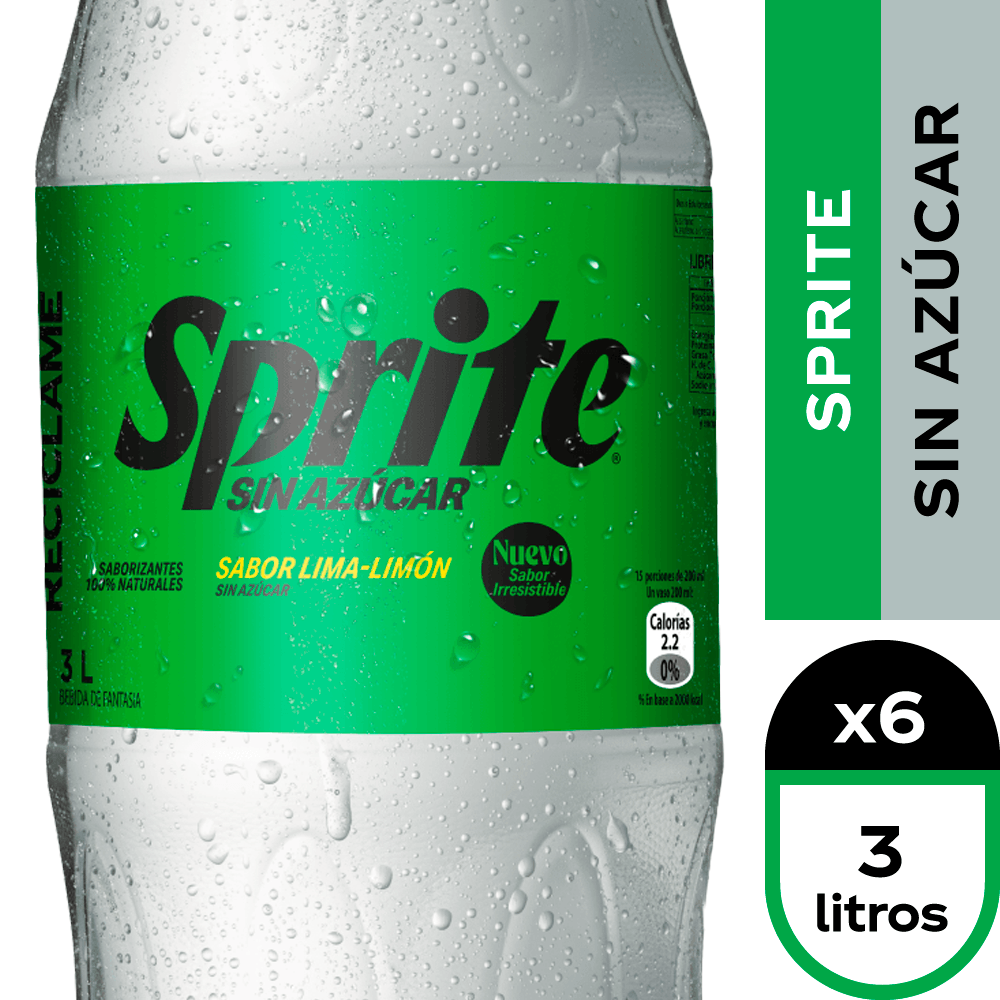 Sprite Zero Azúcar 3L Desechable