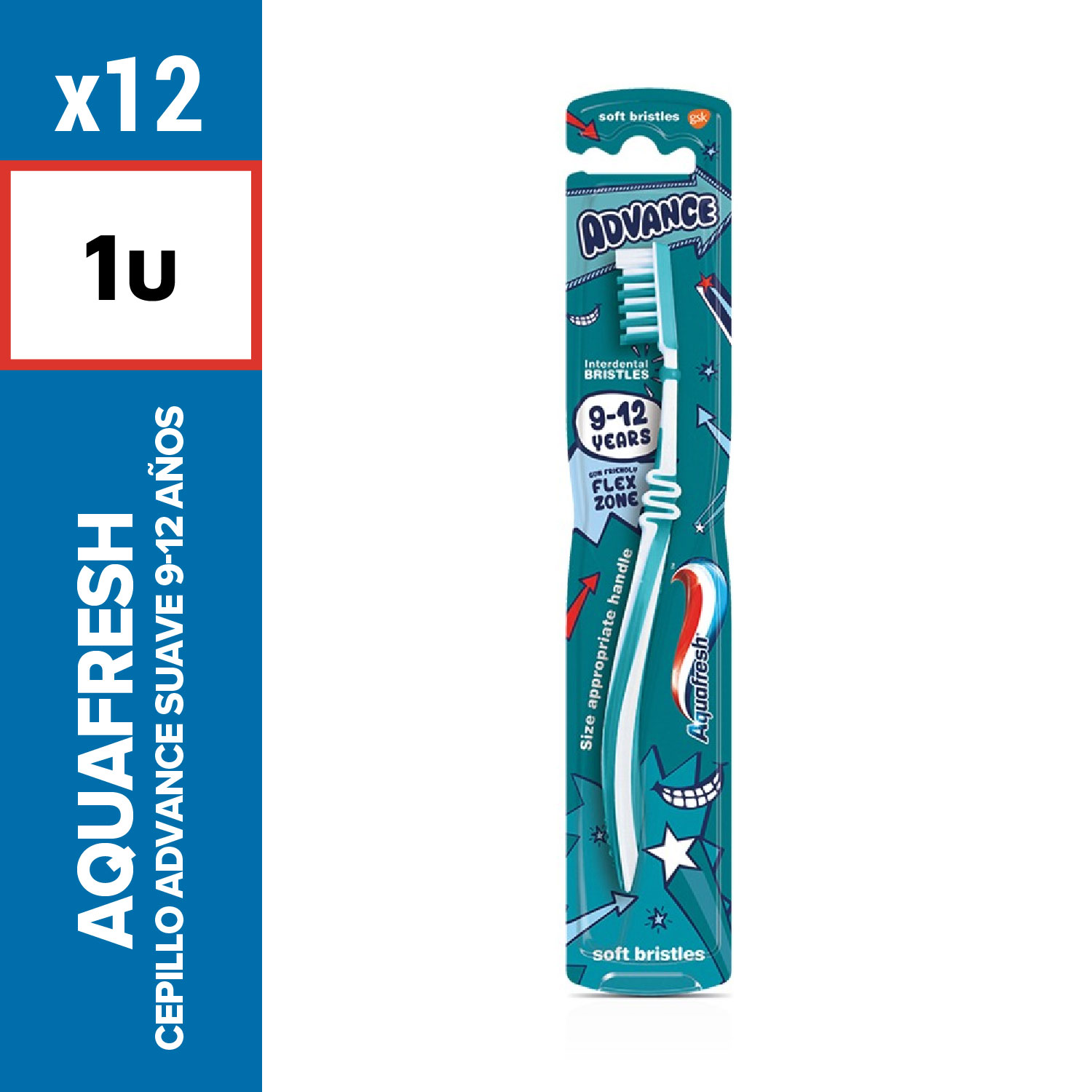 Aquafresh Cepillo Advance Suave 9-12 Años