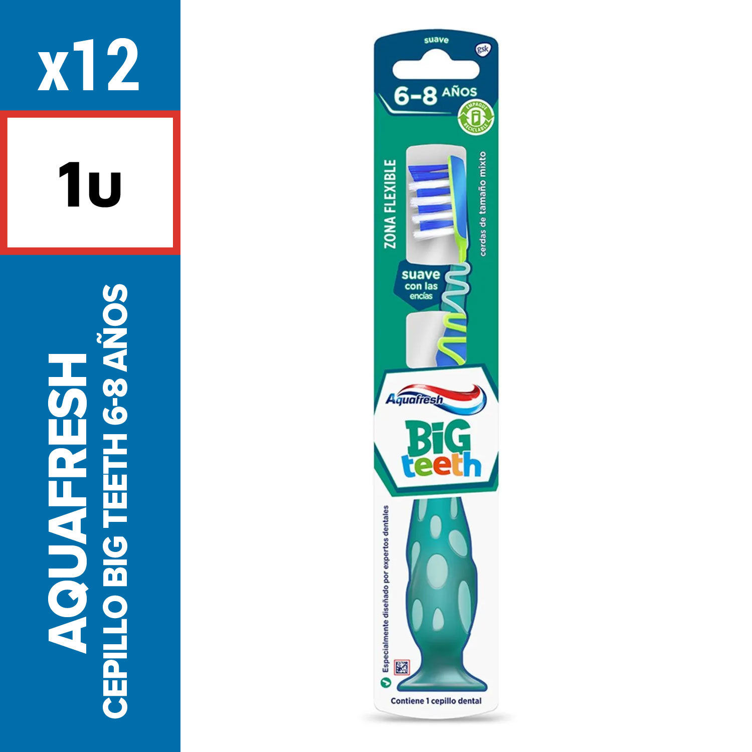 Aquafresh Cepillo Big Teeth 6-8 Años