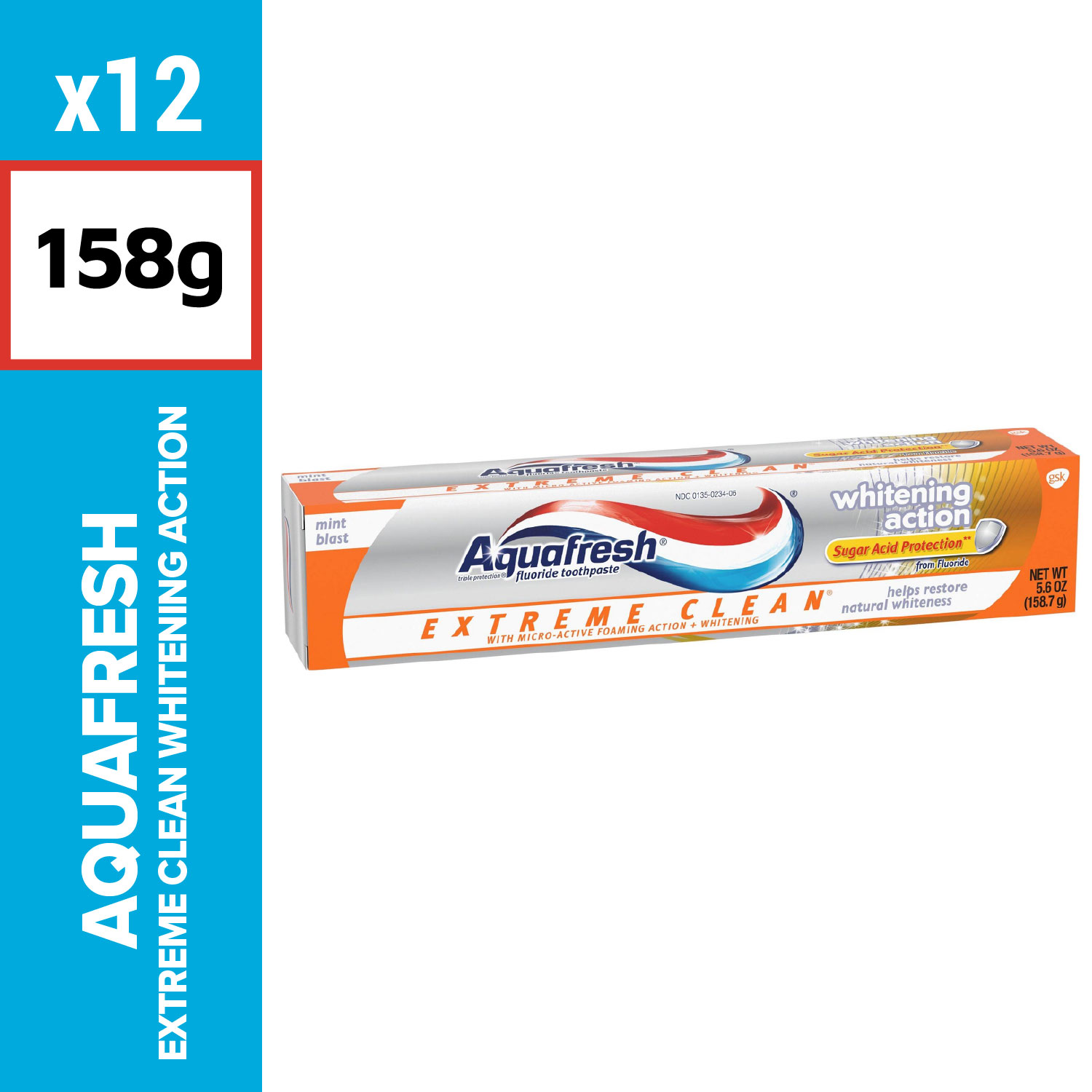 Aquafresh Extreme Clean Whitening Action 158g