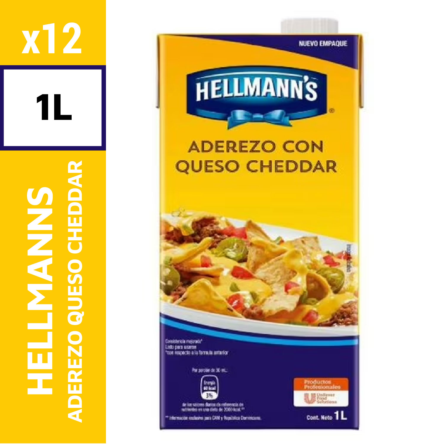 Hellmann's Aderezo Queso Cheddar 1L