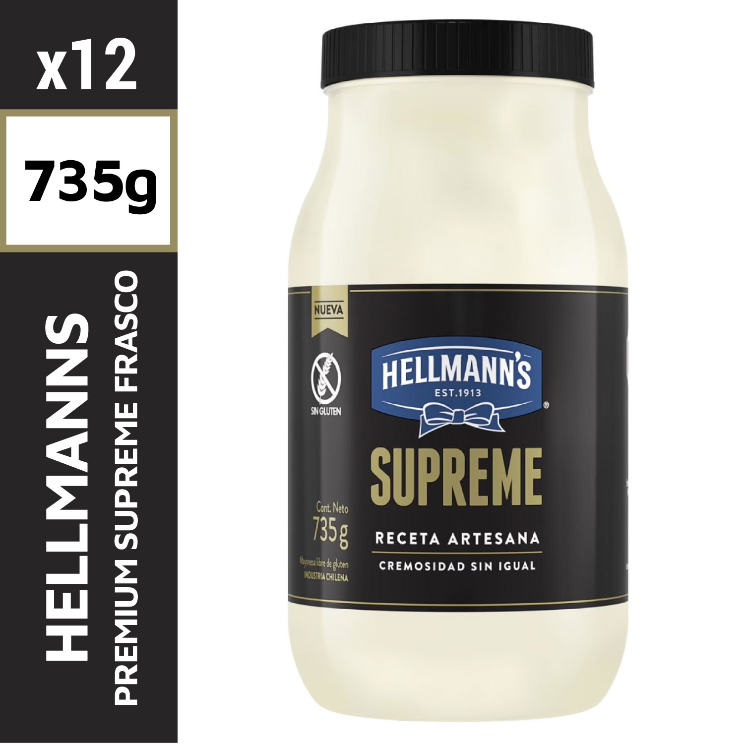 Hellmann's Premium Supreme Frasco 735 g