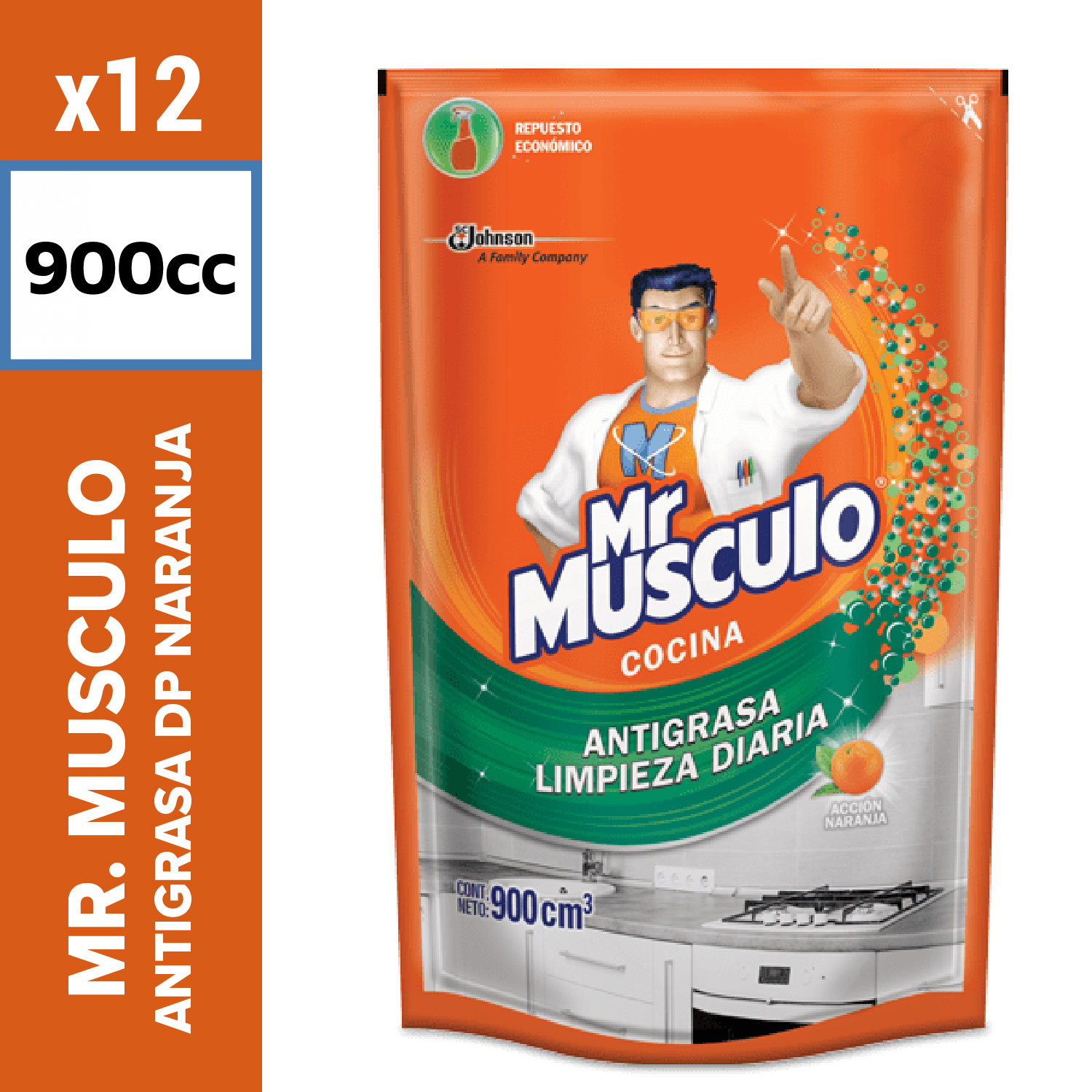 Mr. Músculo Antigrasa DP 900cc Naranja