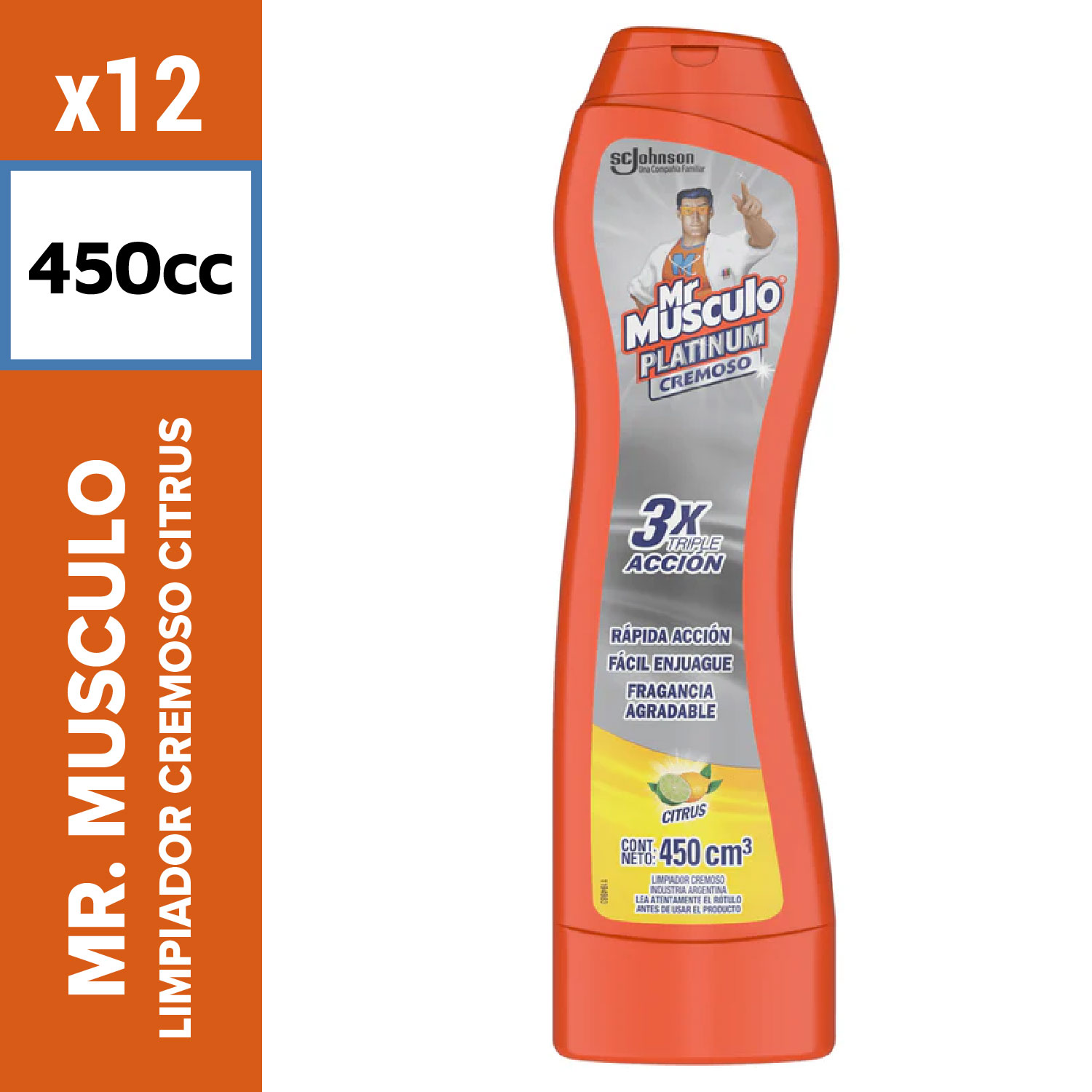Mr. Músculo Limpiador Cremoso 450cc Citrus