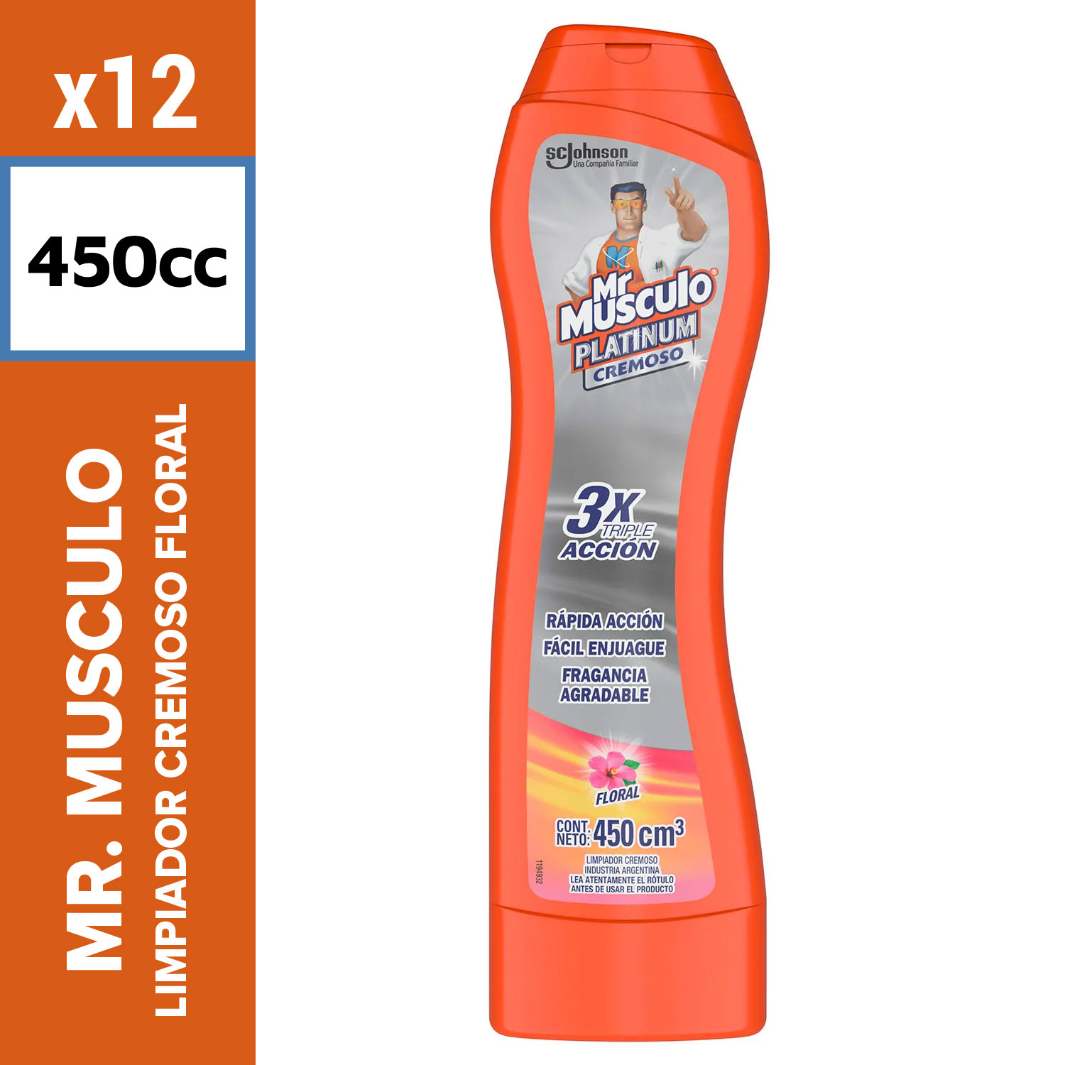Mr. Músculo Limpiador Cremoso 450cc Floral