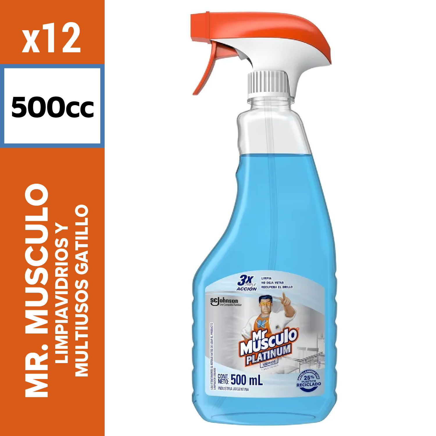 Mr. Músculo Limpiavidrios y Multiusos Gatillo 500cc