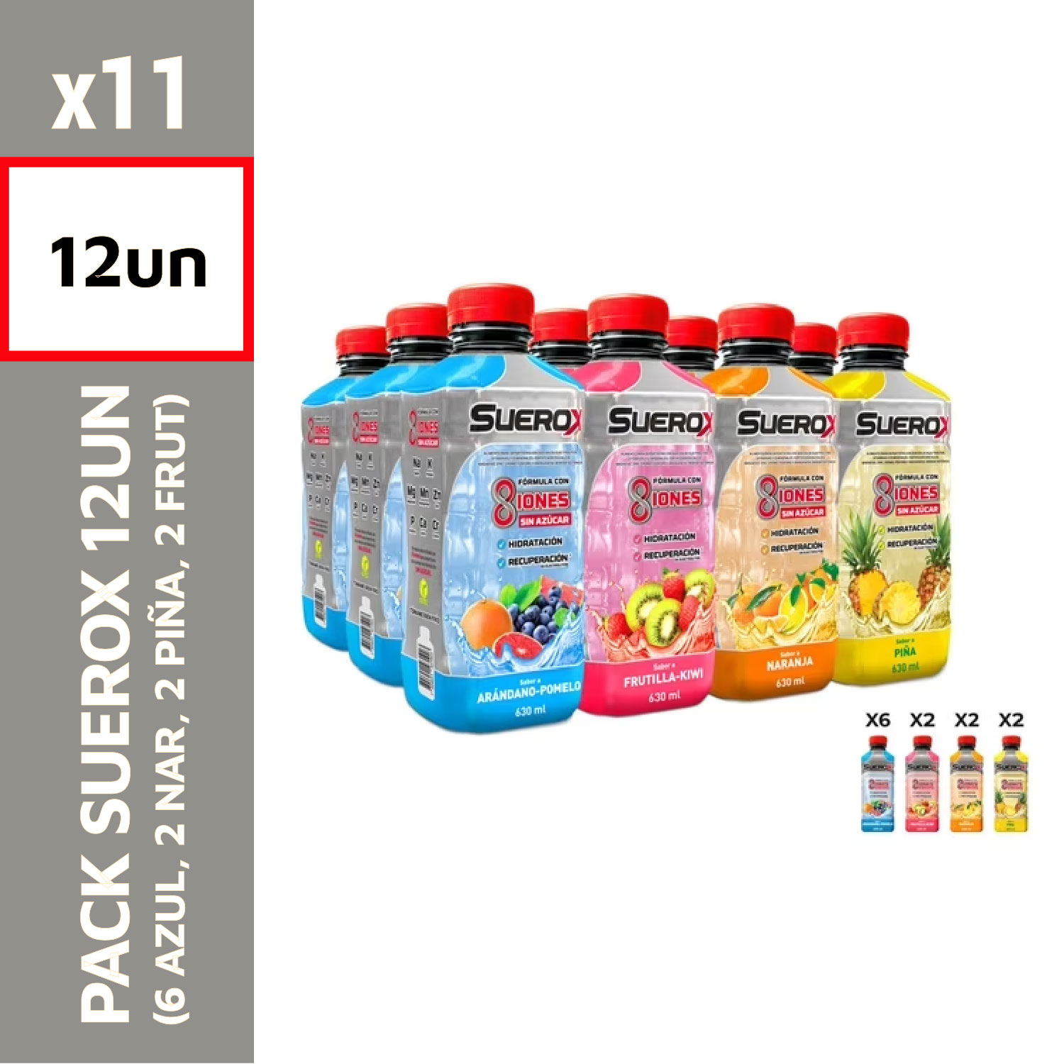 Pack Suerox 12 Unidades Surtido Sabores