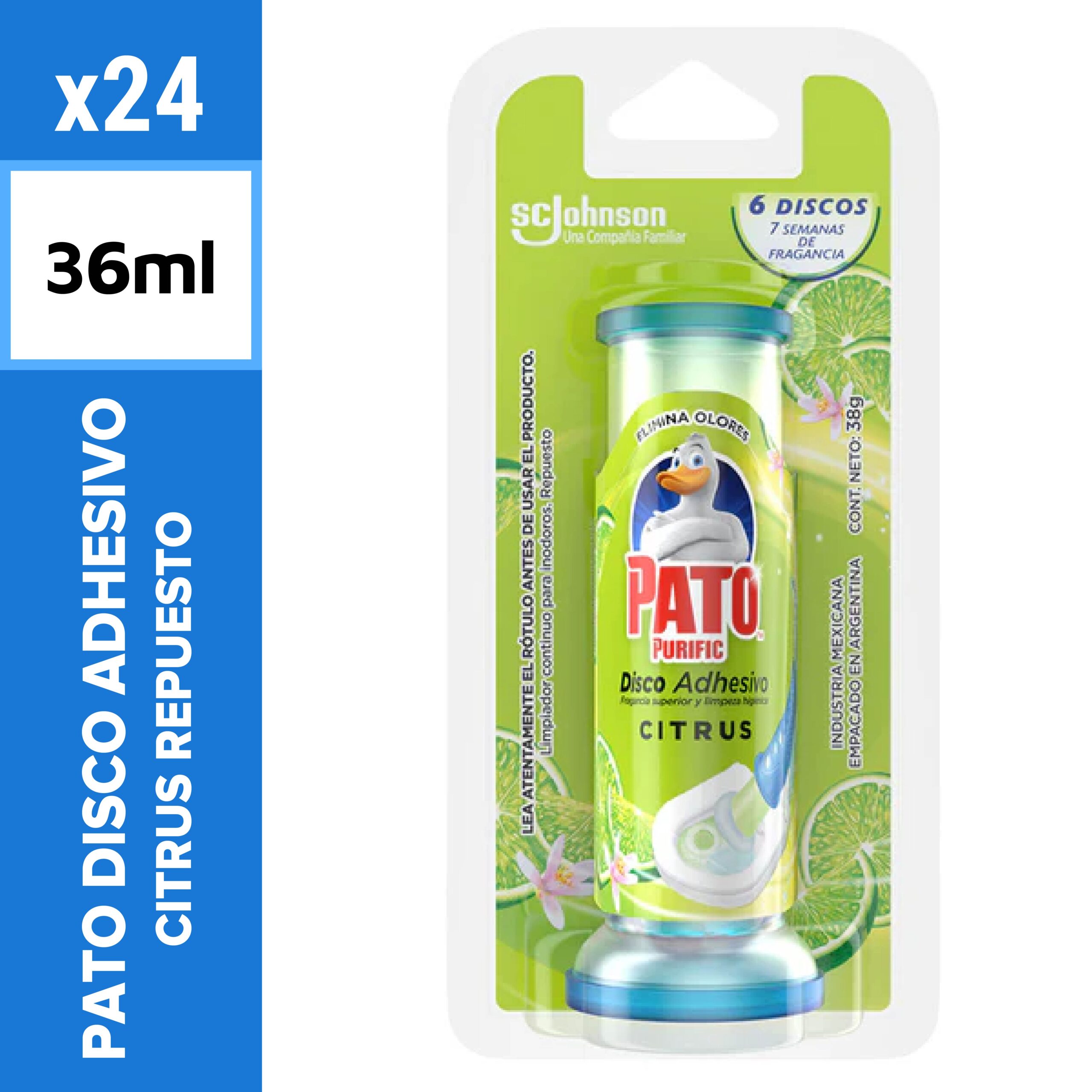 Pato Disco Adhesivo Citrus Repuesto 36ml