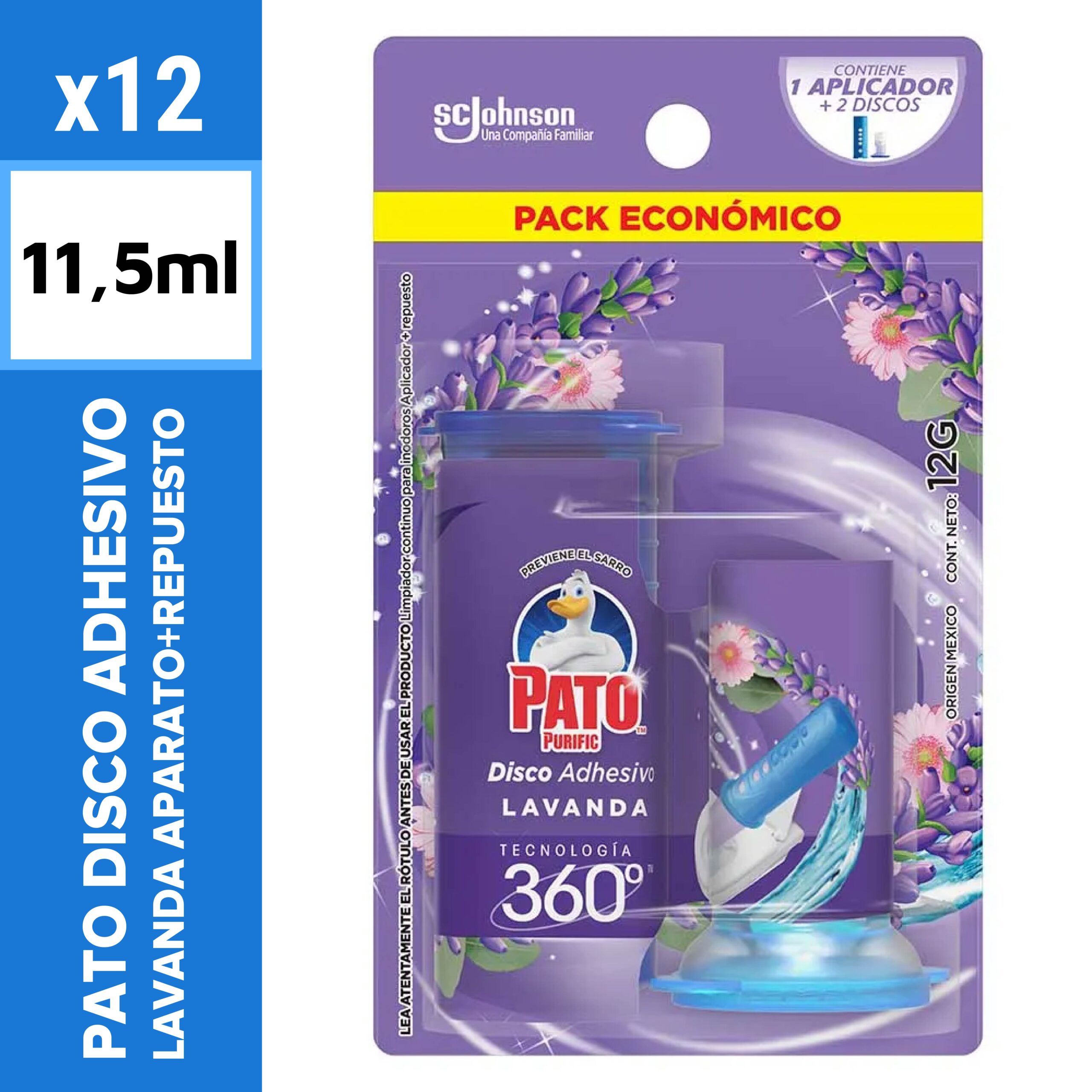 Pato Disco Adhesivo Lavanda Aparato + Repuesto 11.5ml