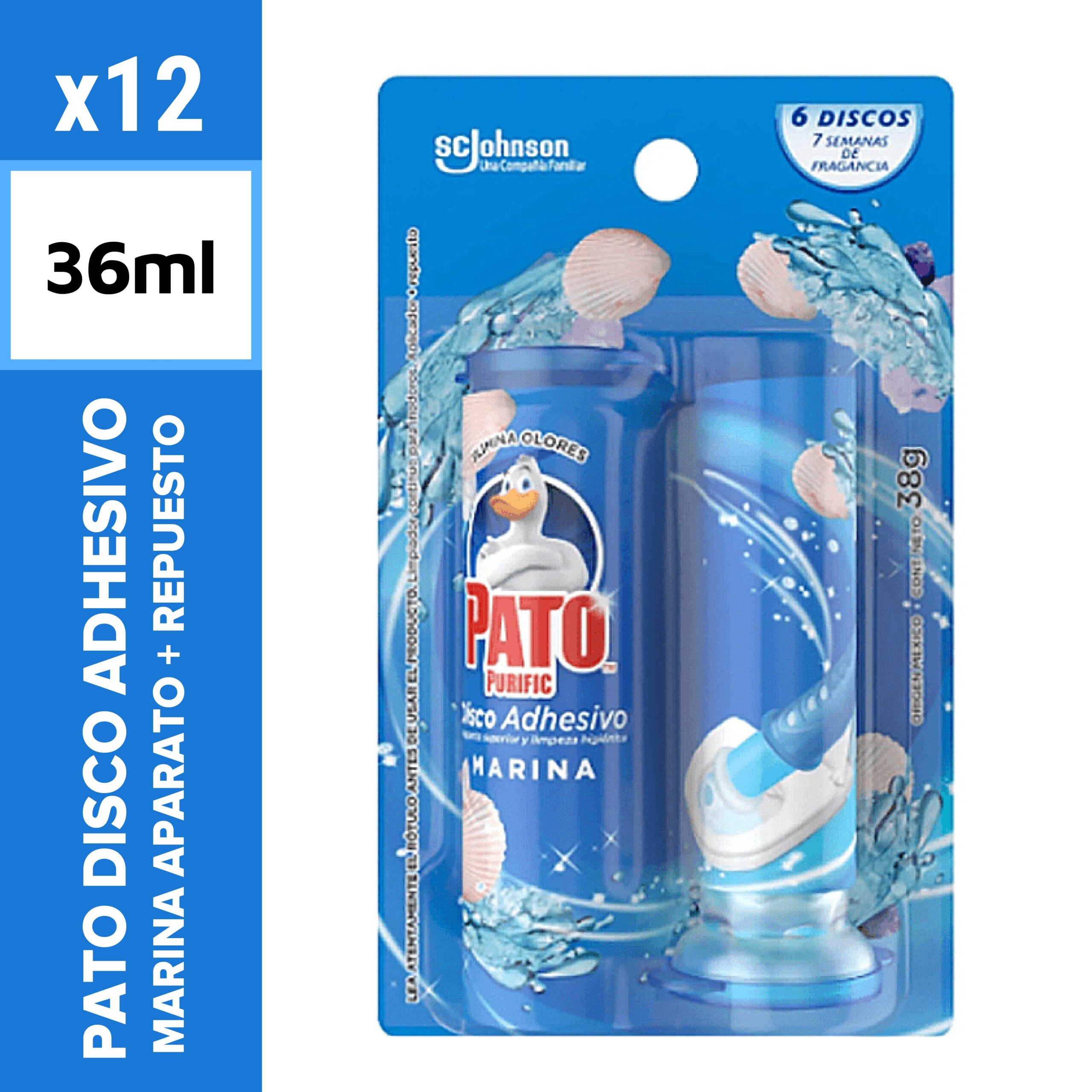 Pato Disco Adhesivo Lavanda Aparato + Repuesto 36ml