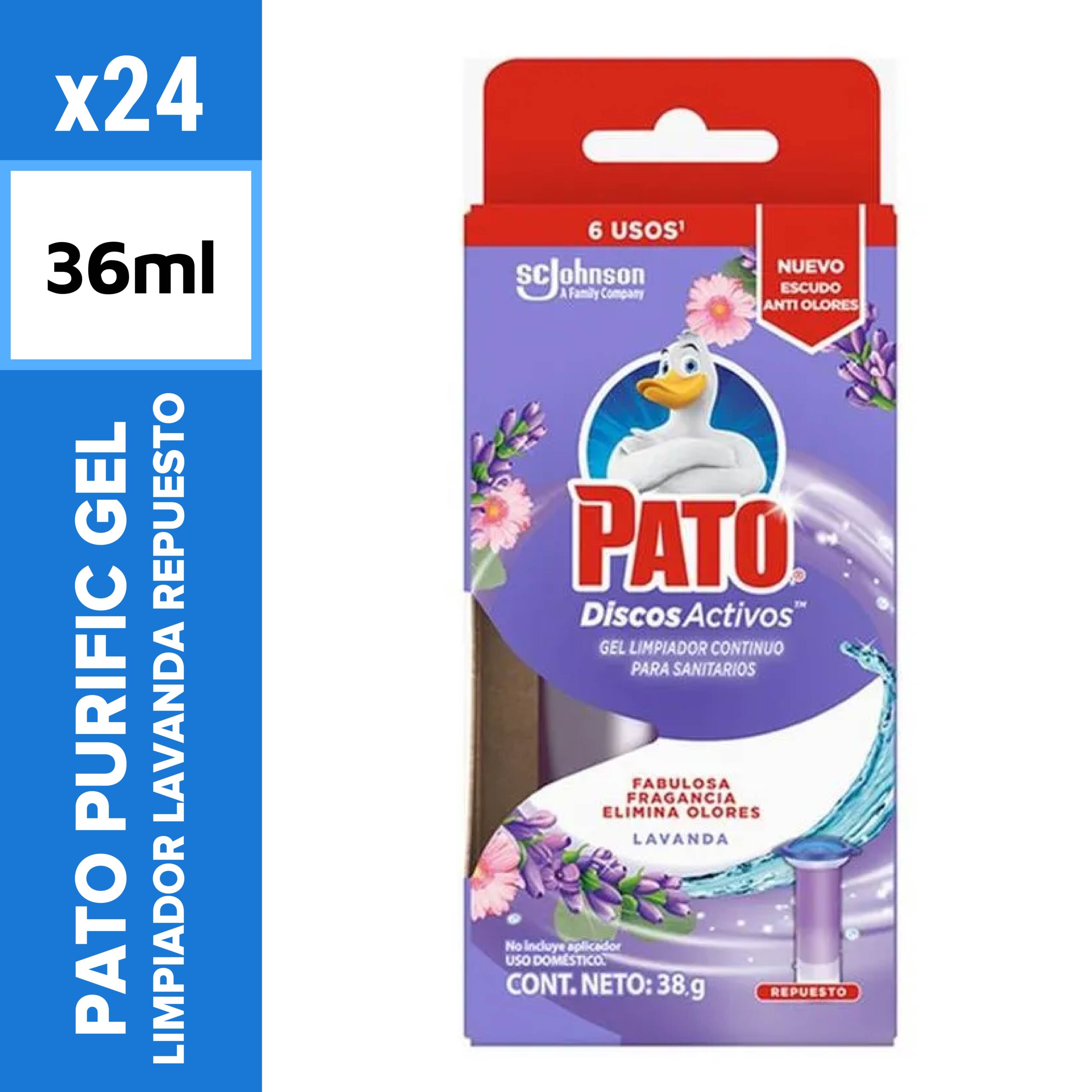 Pato Purific Gel Limpiador Lavanda Repuesto 36ml