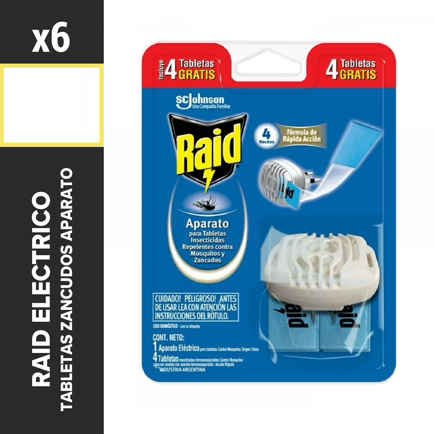 Raid Eléctrico Tabletas Zancudos Aparato
