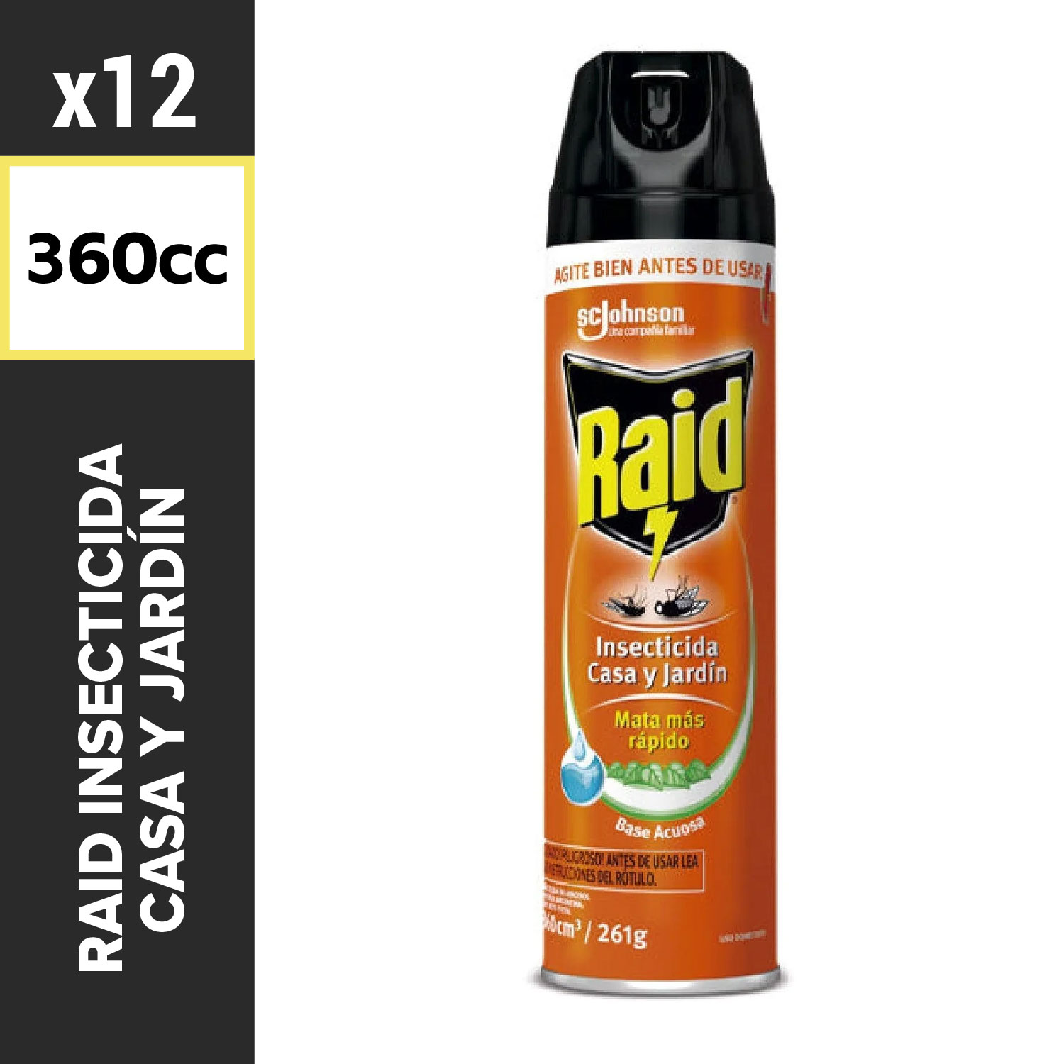 Raid Insecticida 360cc Casa y Jardín