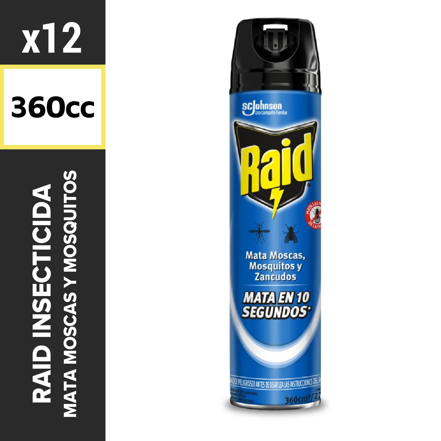 Raid Insecticida 360cc Mata Moscas y Mosquitos