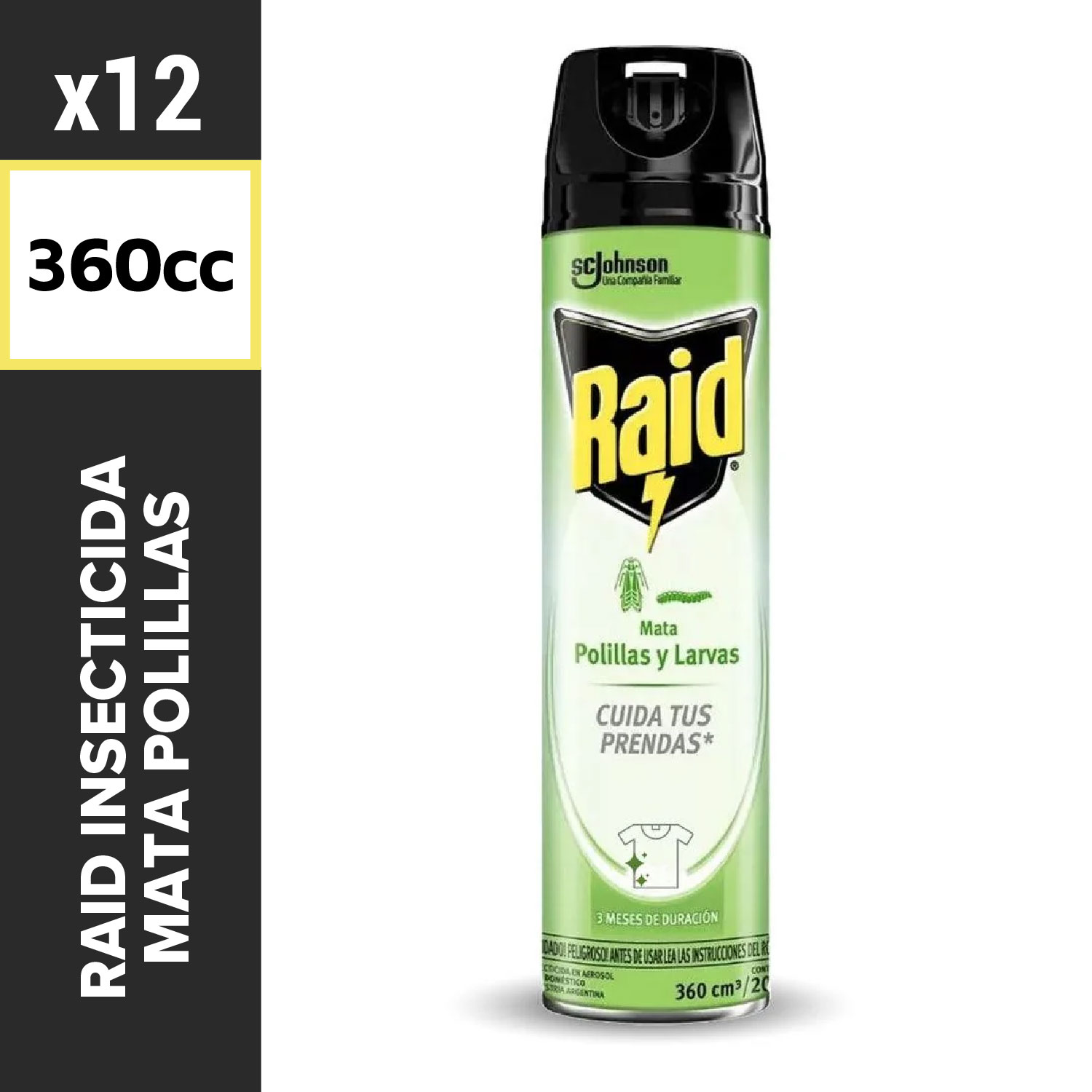 Raid Insecticida 360cc Mata Polillas