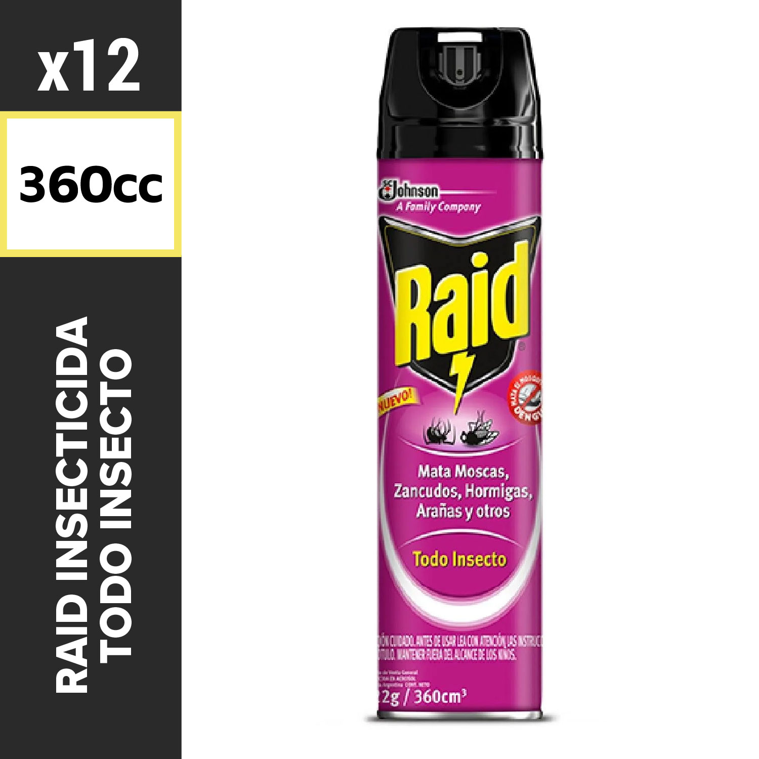 Raid Insecticida 360cc Todo Insecto