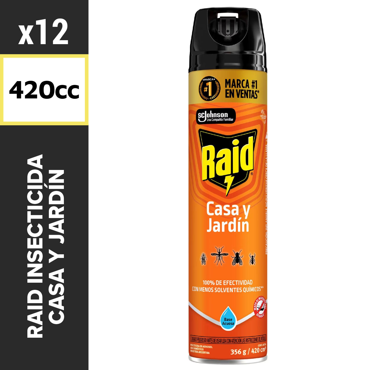Raid Insecticida 420cc Casa y Jardín
