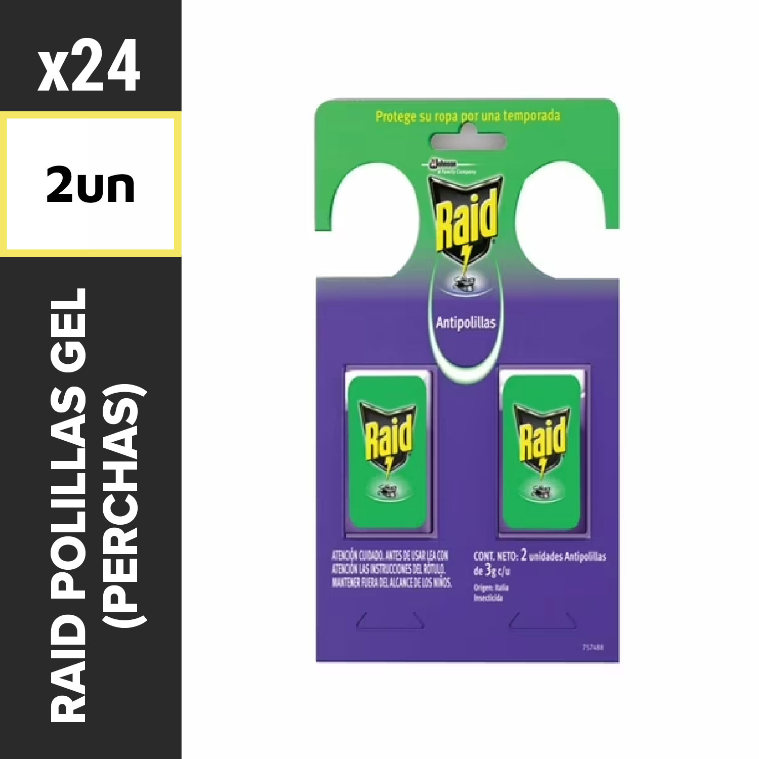 Raid Polillas Gel (Perchas) 2un