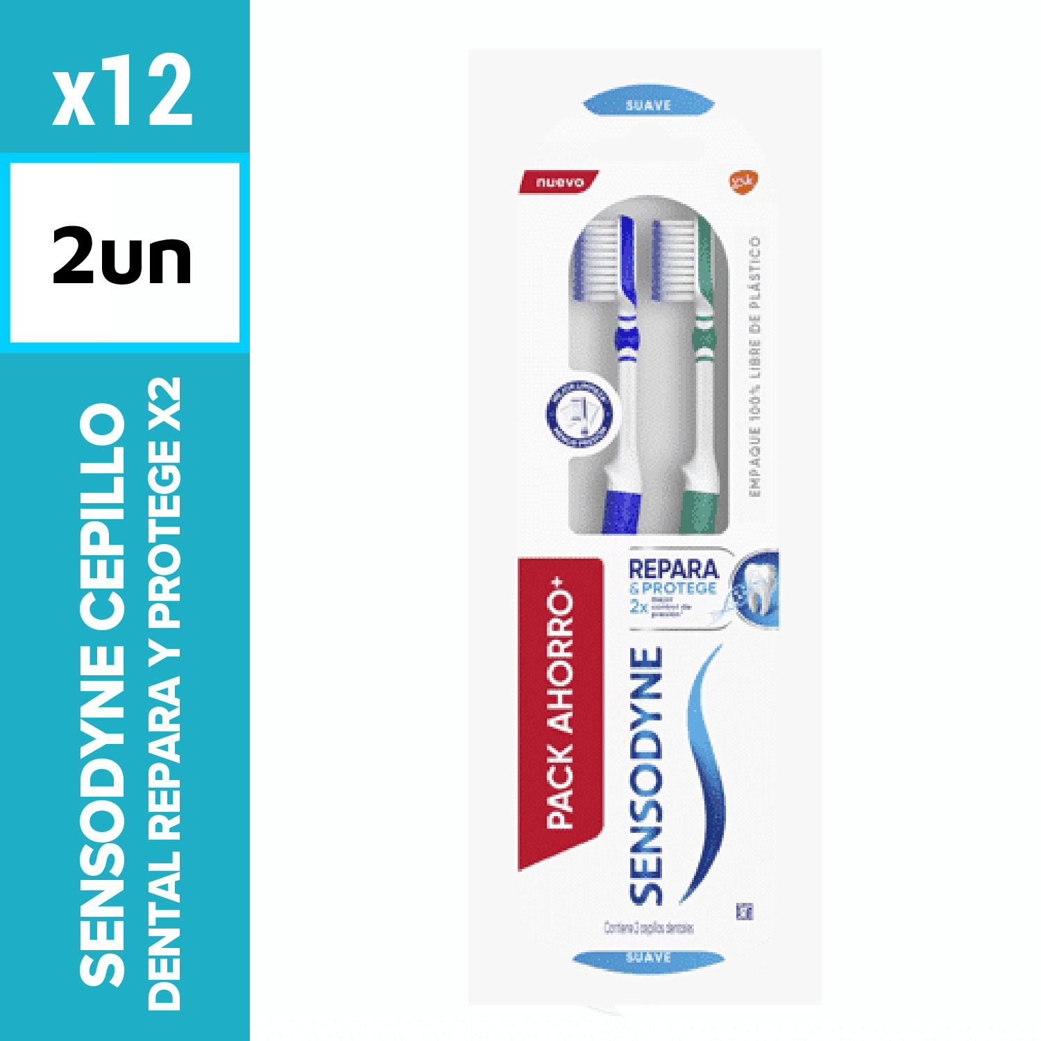 Sensodyne Cepillo Dental Repara y Protege X2