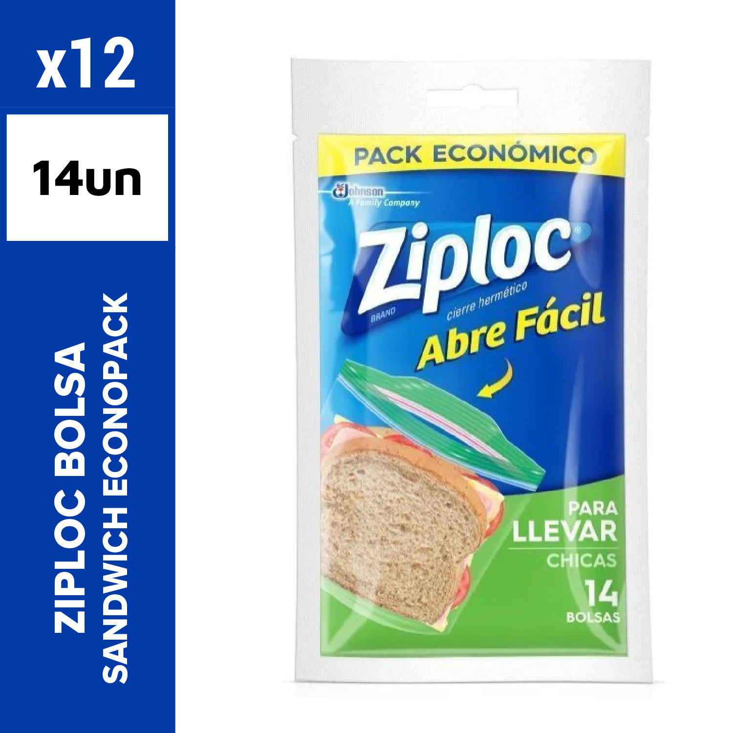 Ziploc Bolsa Sandwich 14un Econopack