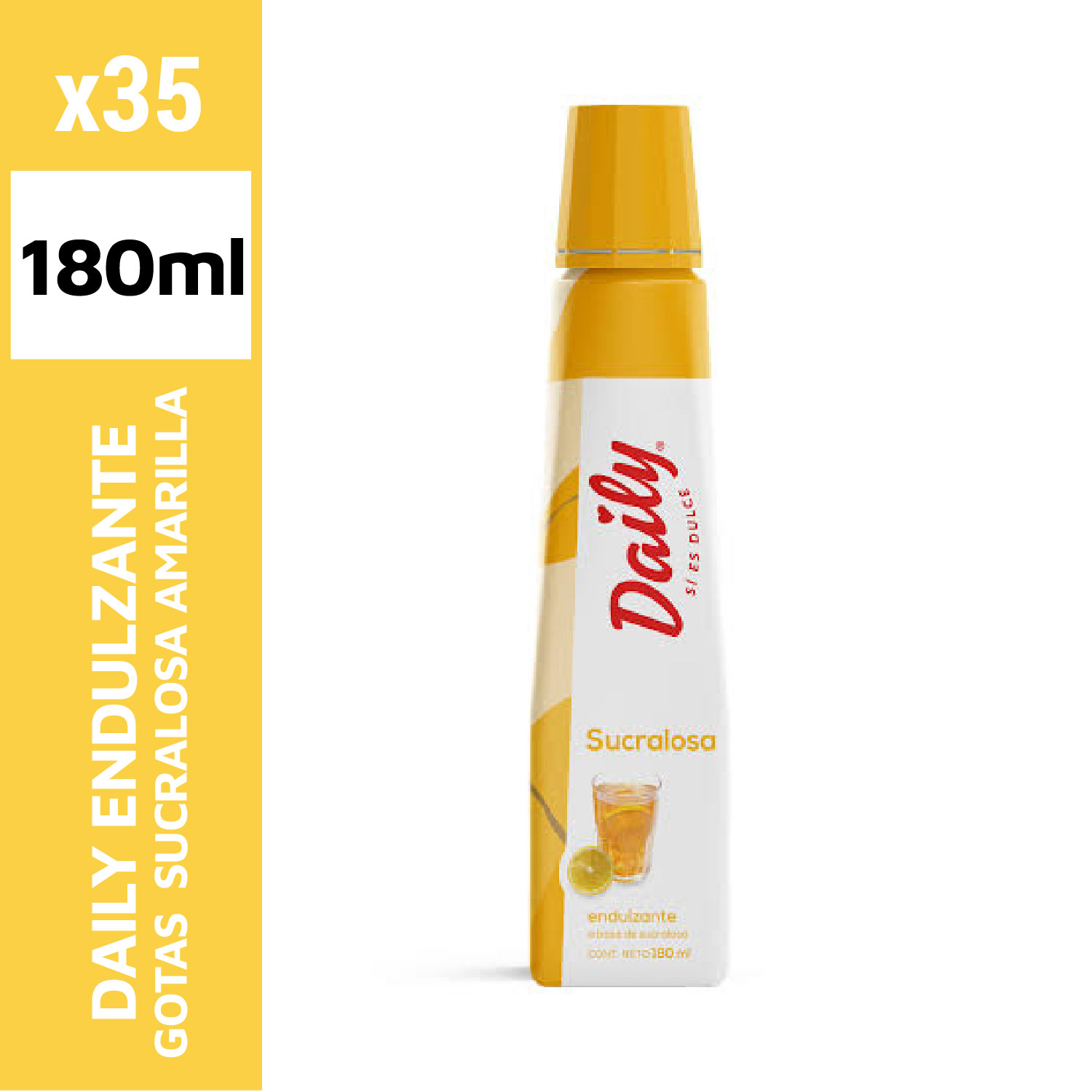 Daily Endulzante Gotas 180ml Sucralosa Amarilla