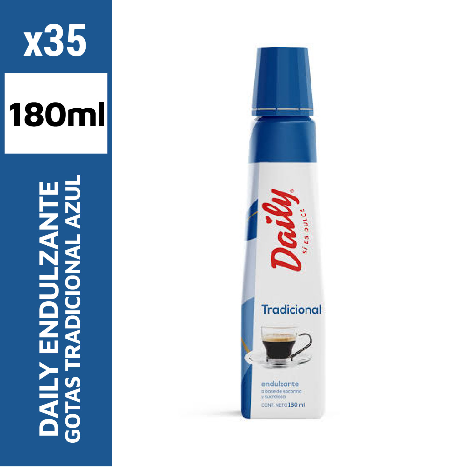 Daily Endulzante Gotas 180ml Tradicional Azul
