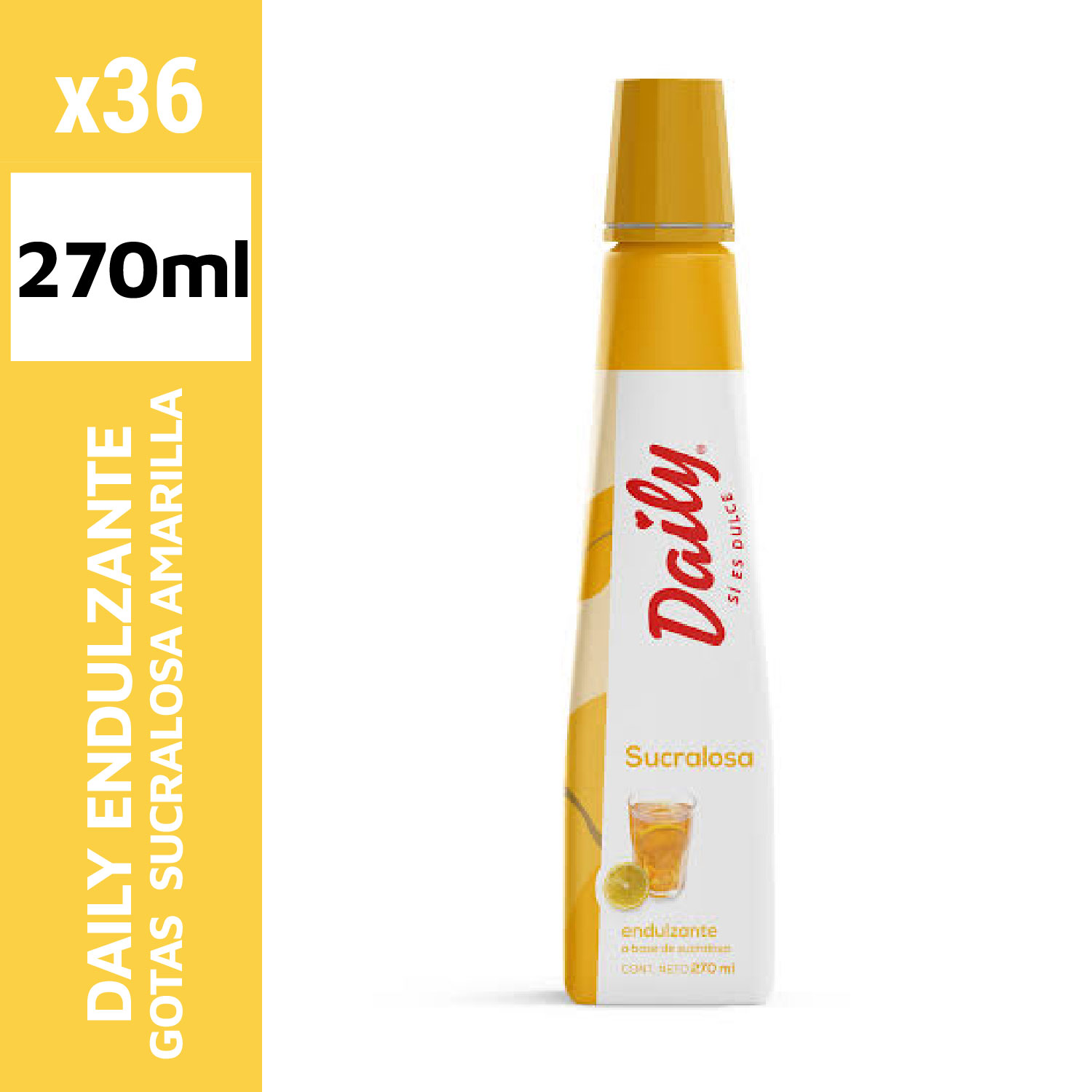 Daily Endulzante Gotas 270ml Sucralosa Amarilla