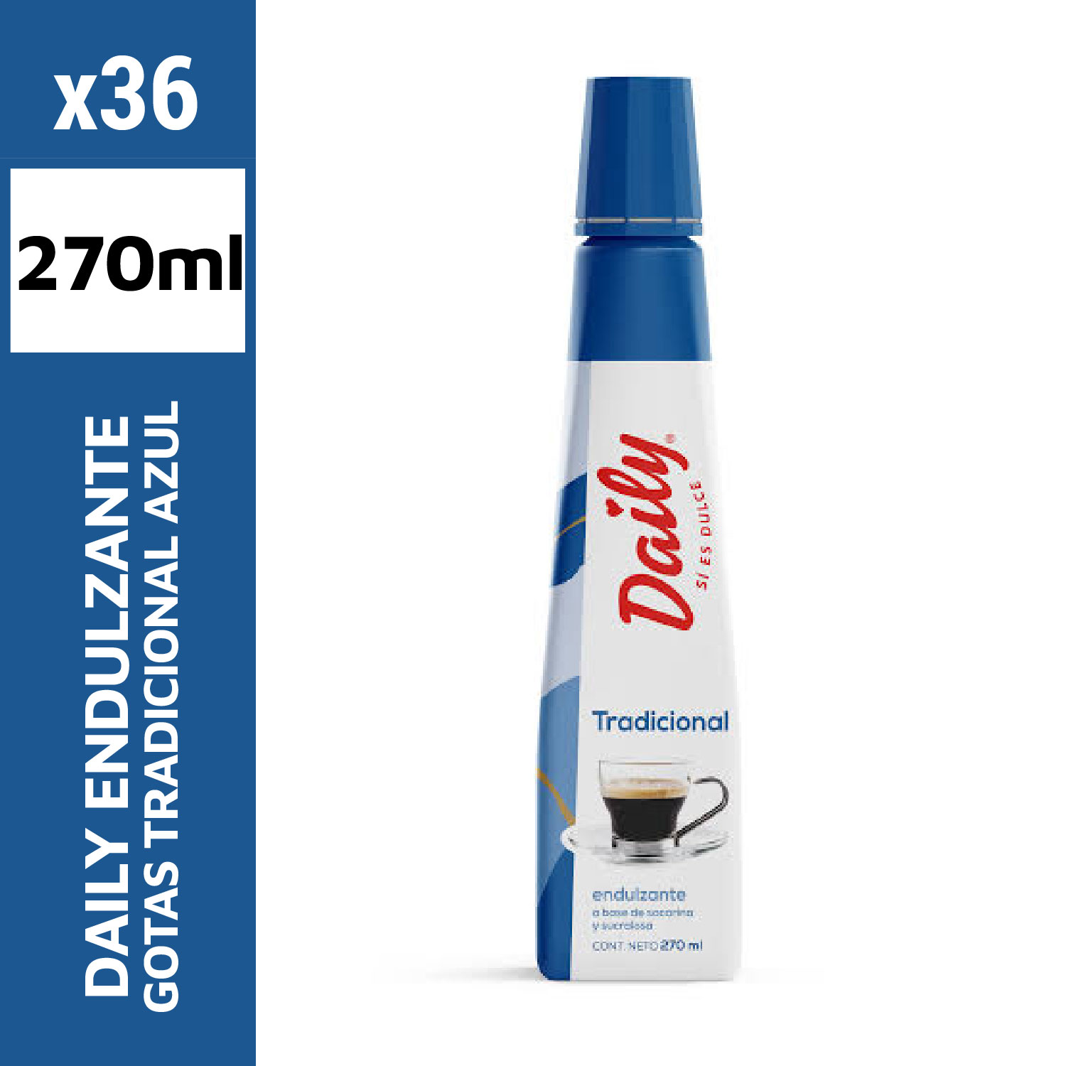 Daily Endulzante Gotas 270ml Tradicional Azul