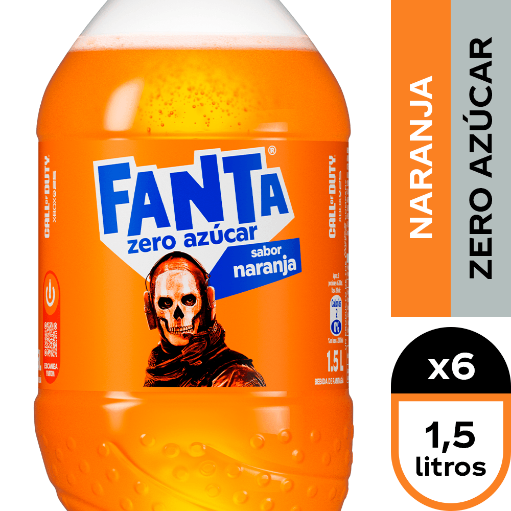 Fanta Zero Azúcar 1.5L Desechable