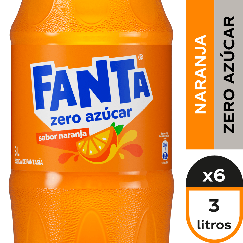 Fanta Zero Azúcar 3L Desechable