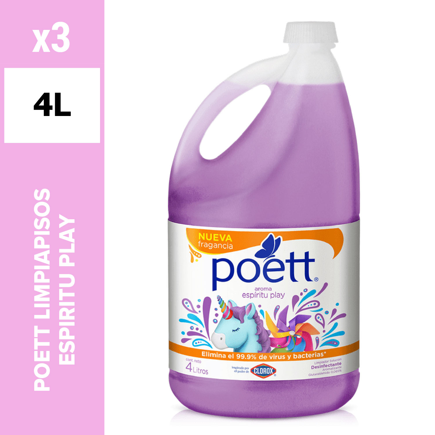 Poett Limpiapisos 4L Espíritu Play