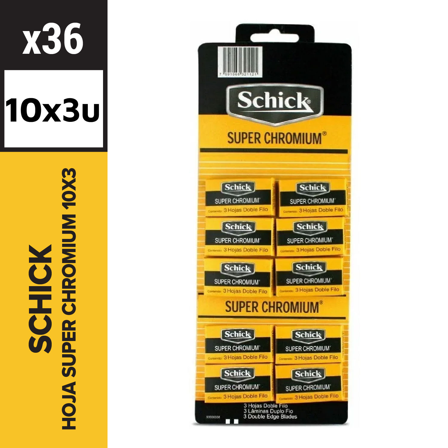 Schick Hoja Super Chromium 10x3