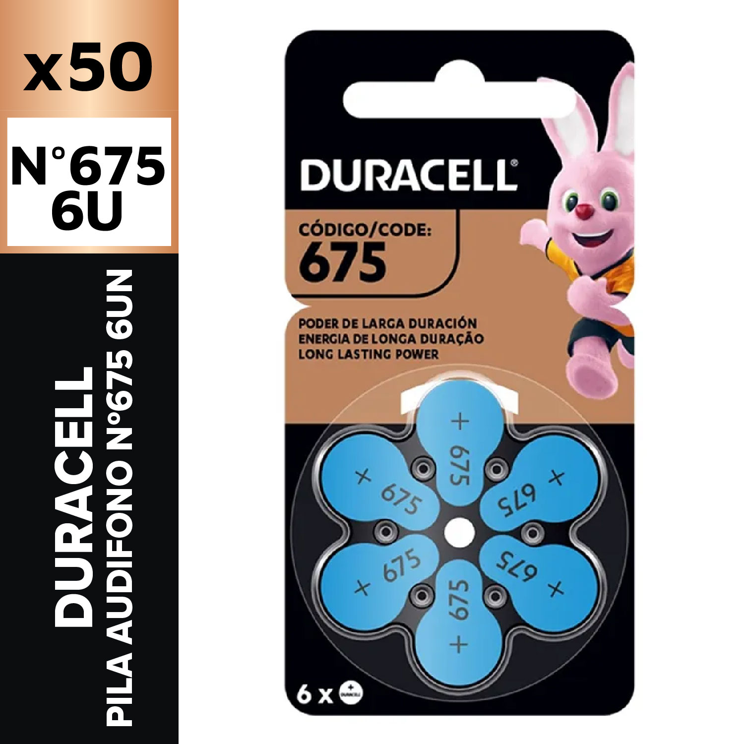 Duracell Pila Audifono Nº675 6un
