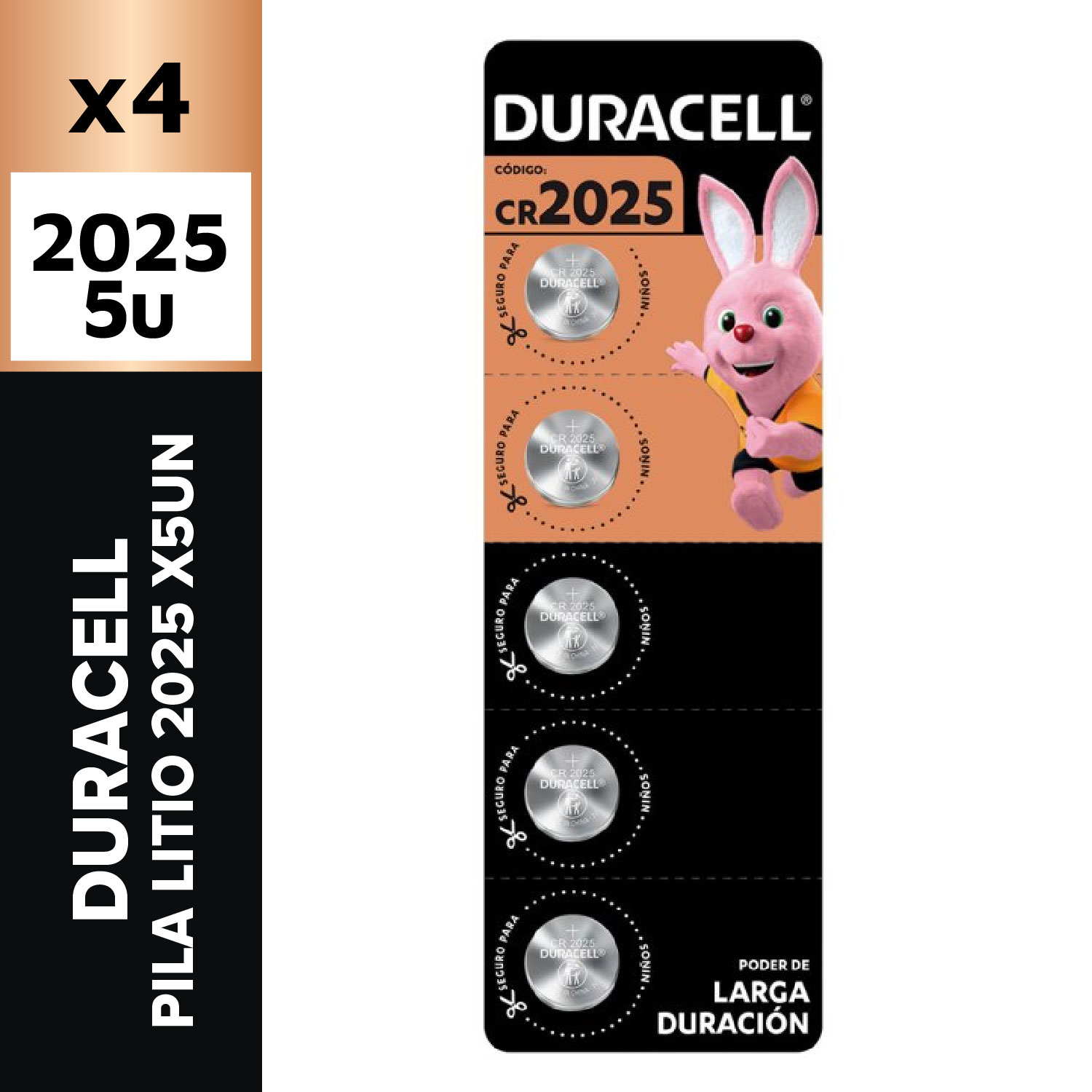 Duracell Pila Litio 2025 X5un