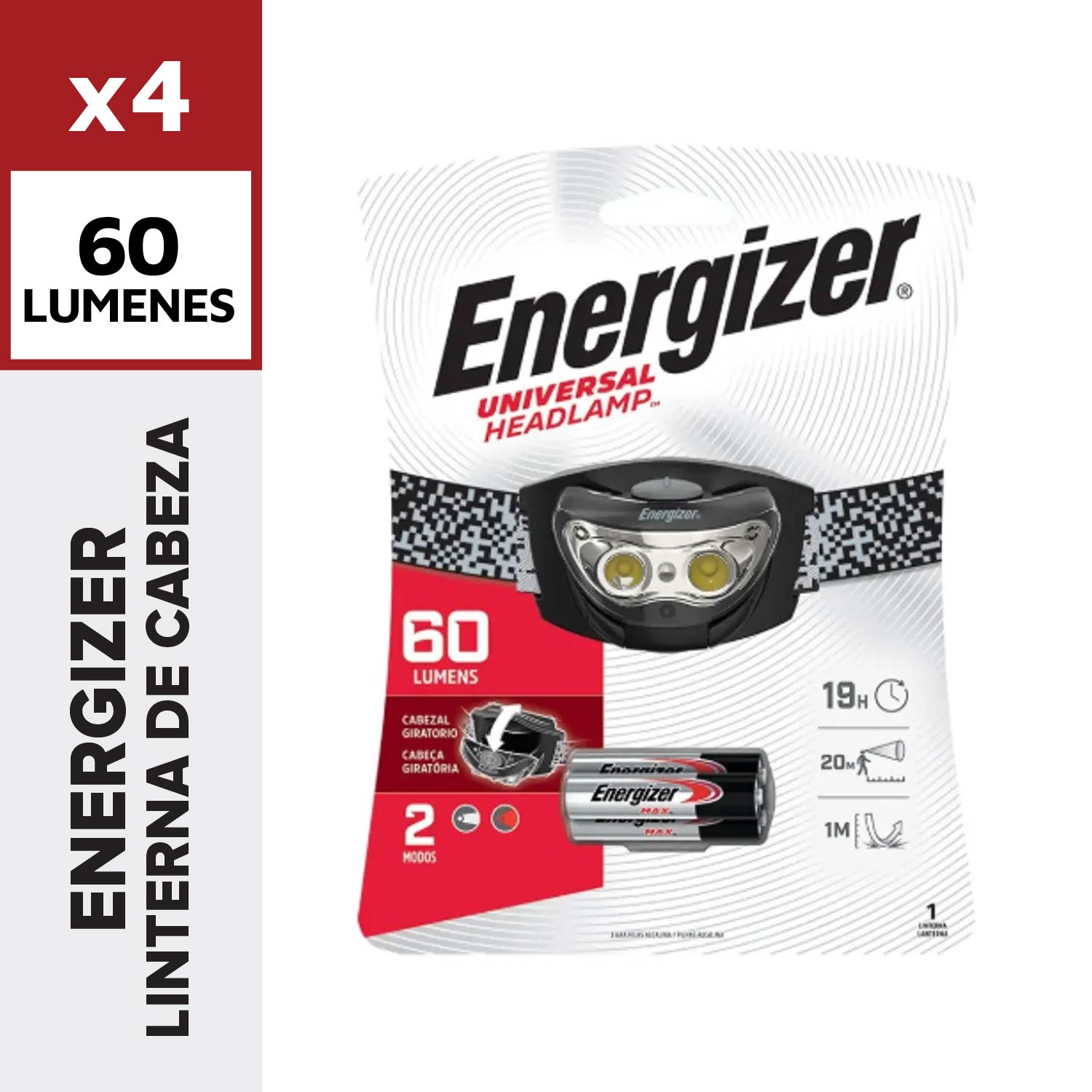 Energizer linterna de cabeza 60 Lumenes