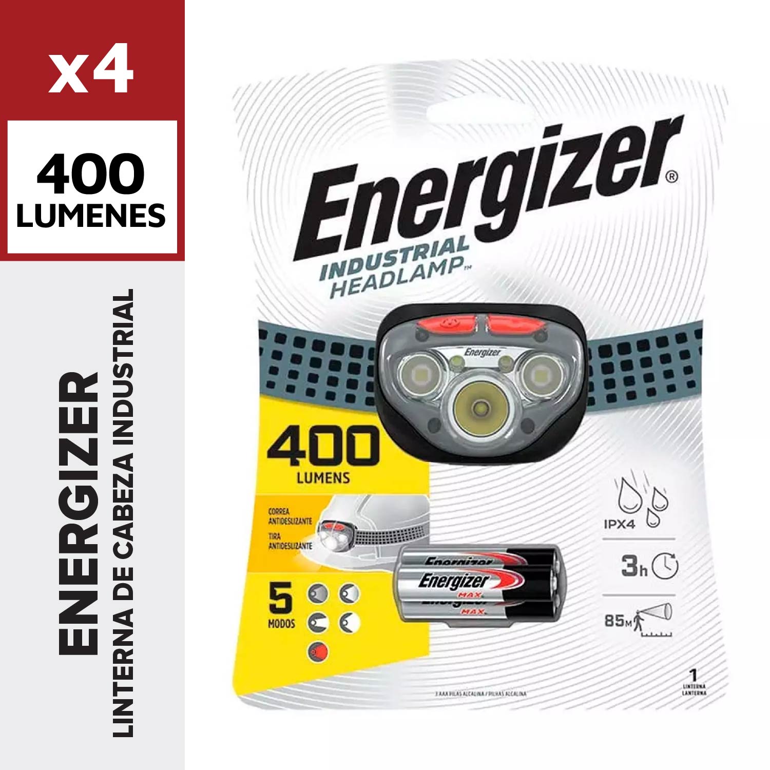 Energizer linterna de cabeza industrial 400 lum