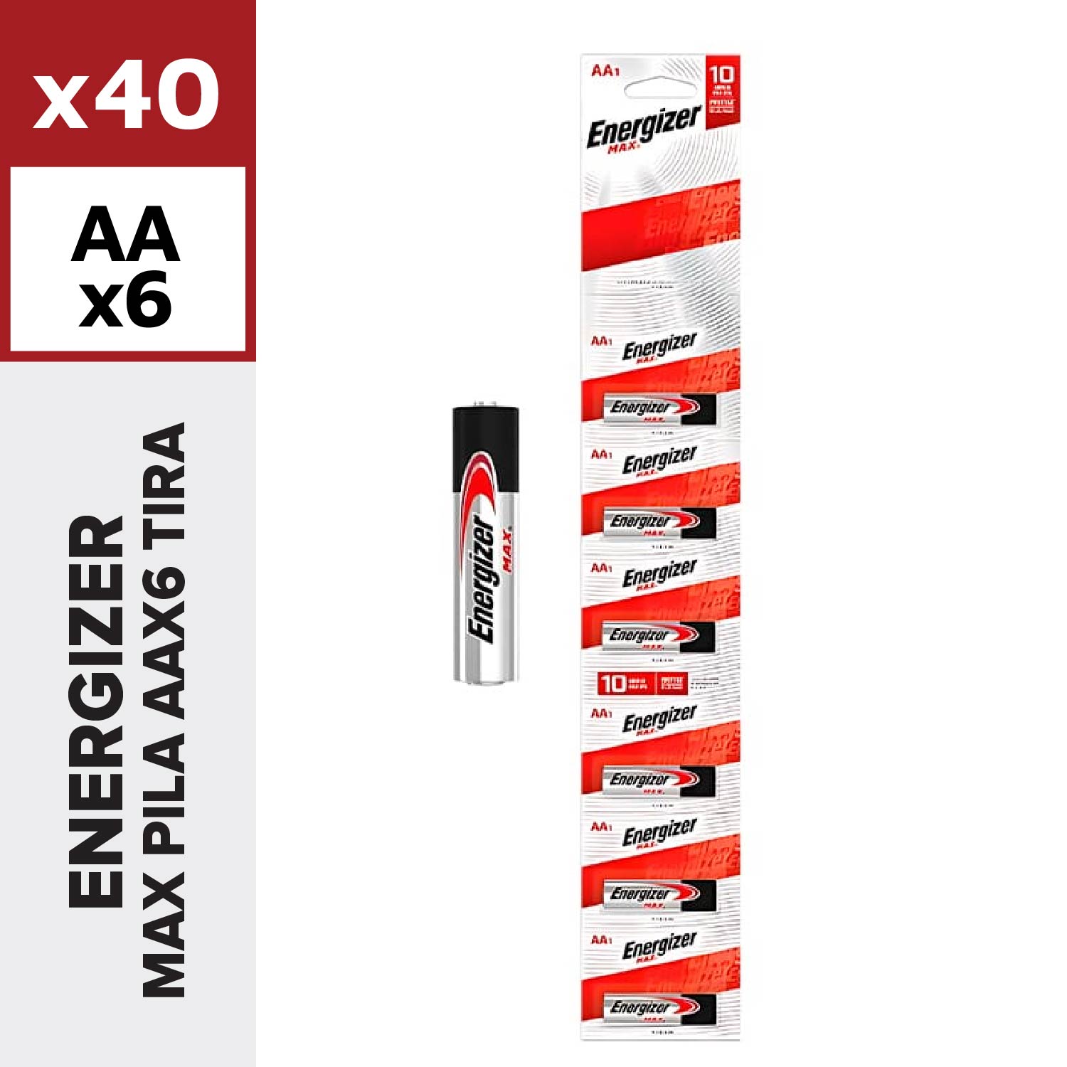 Energizer Max Pila AAX6 Tira