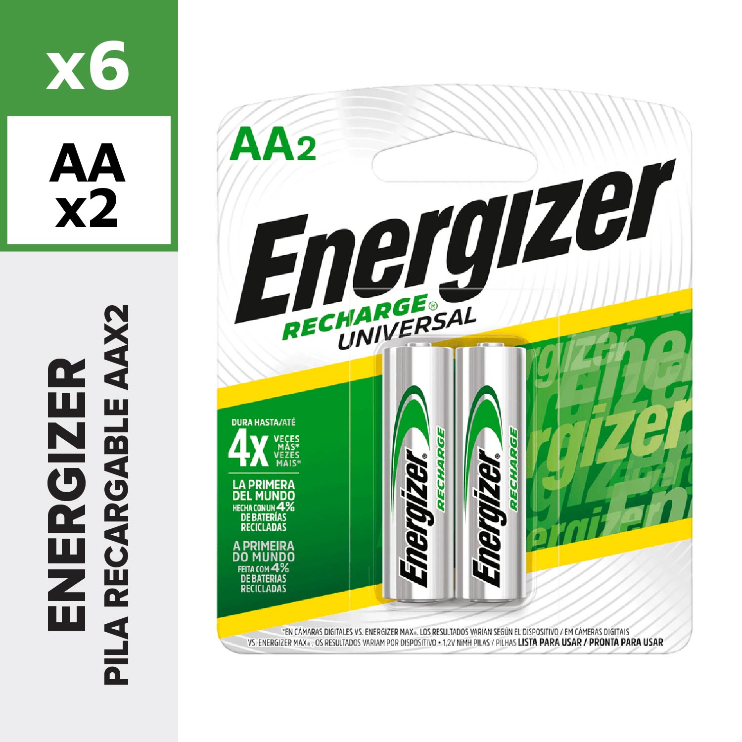 Energizer Pila Recargable AAx2