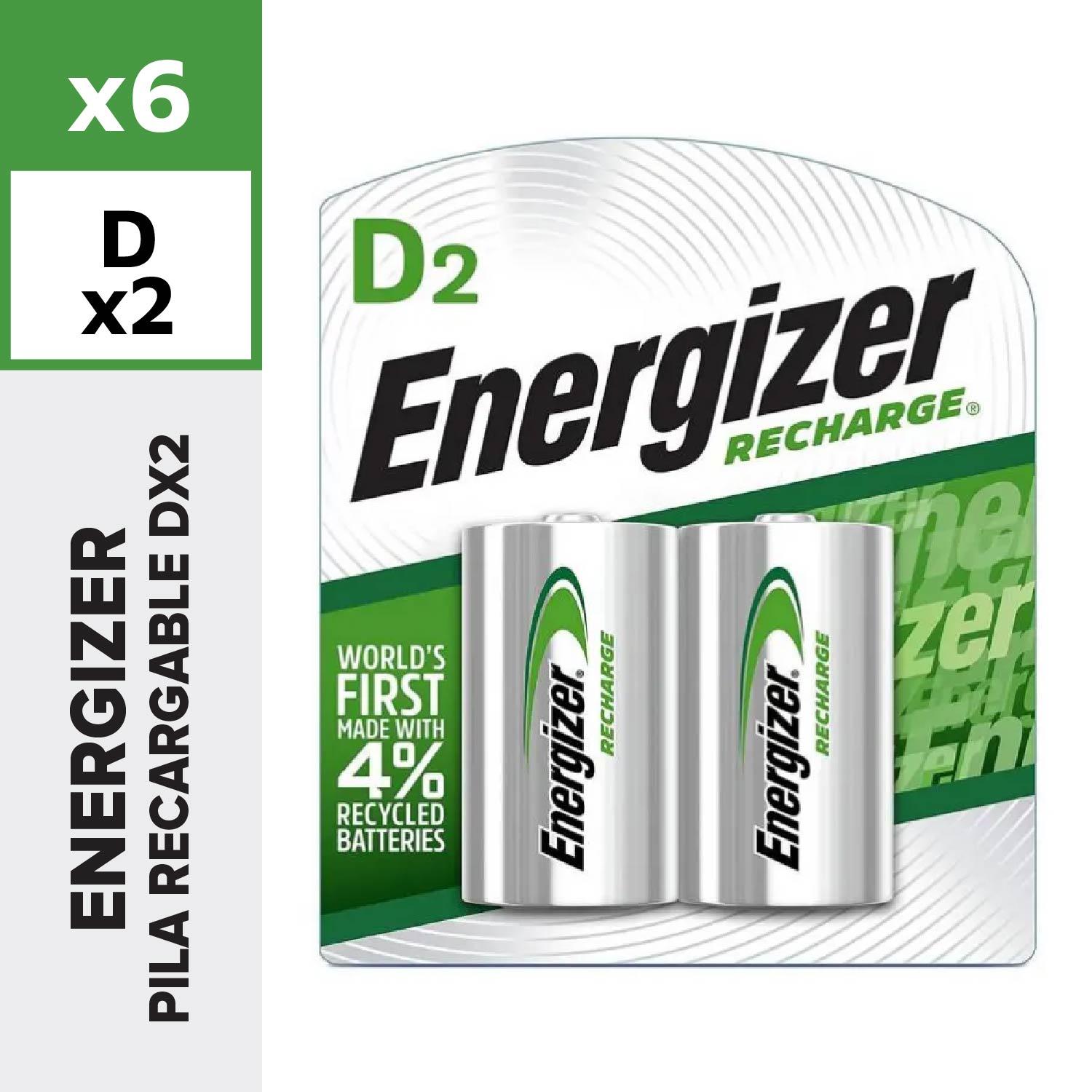 Energizer Pila Recargable Dx2