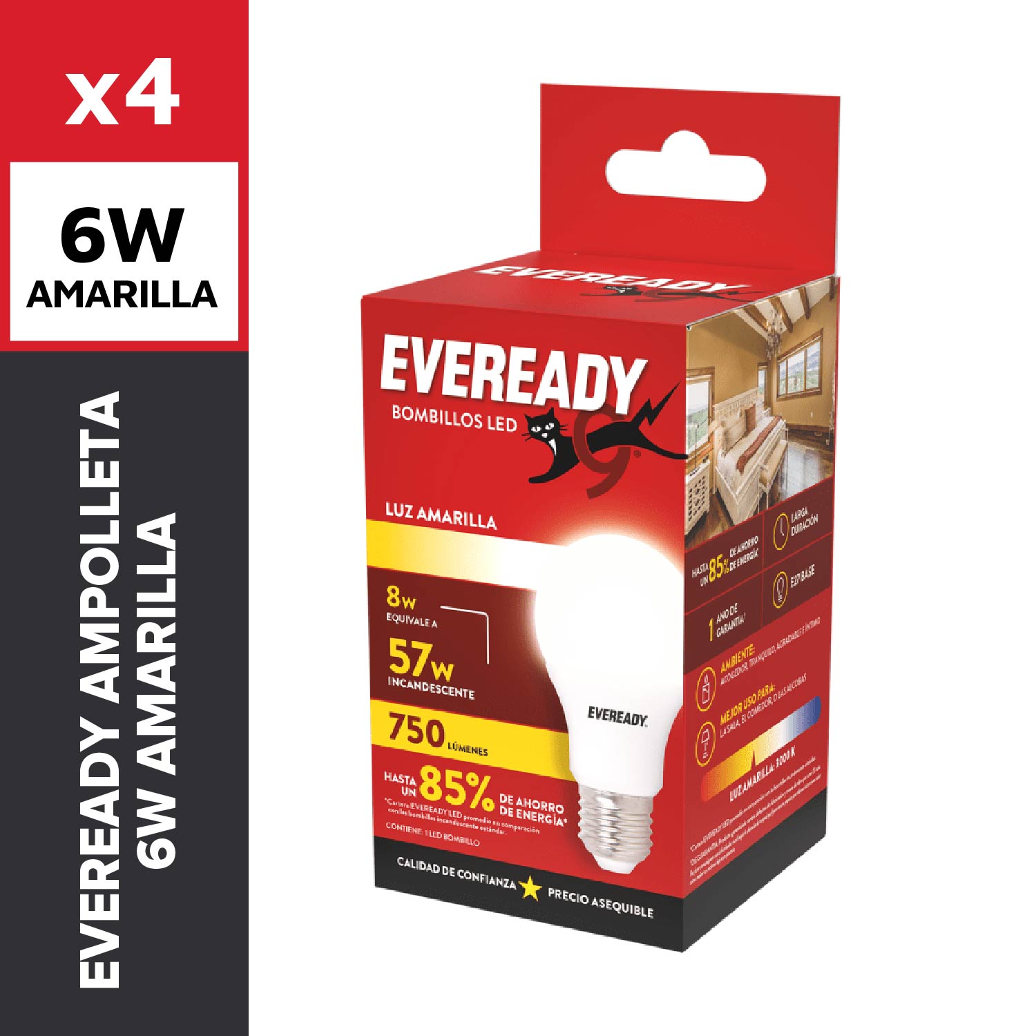 Eveready Ampolleta 6W Amarilla