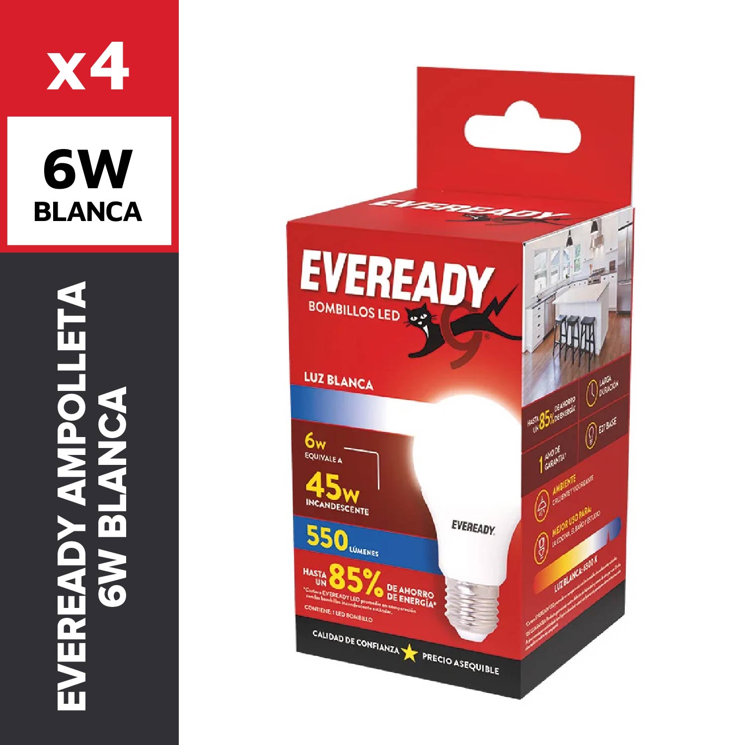 Eveready Ampolleta 6W Blanca