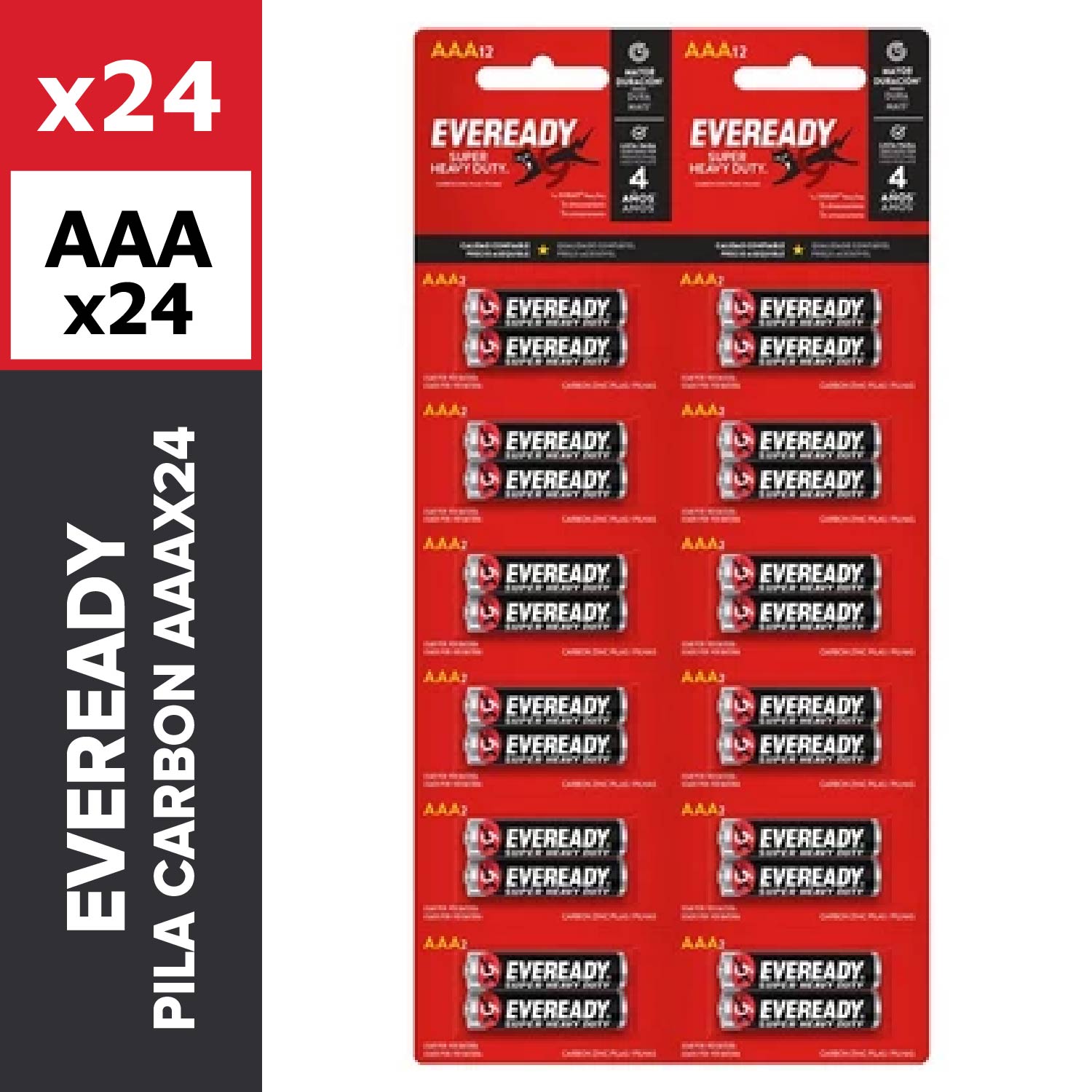 Eveready Pila Carbon Aaax24