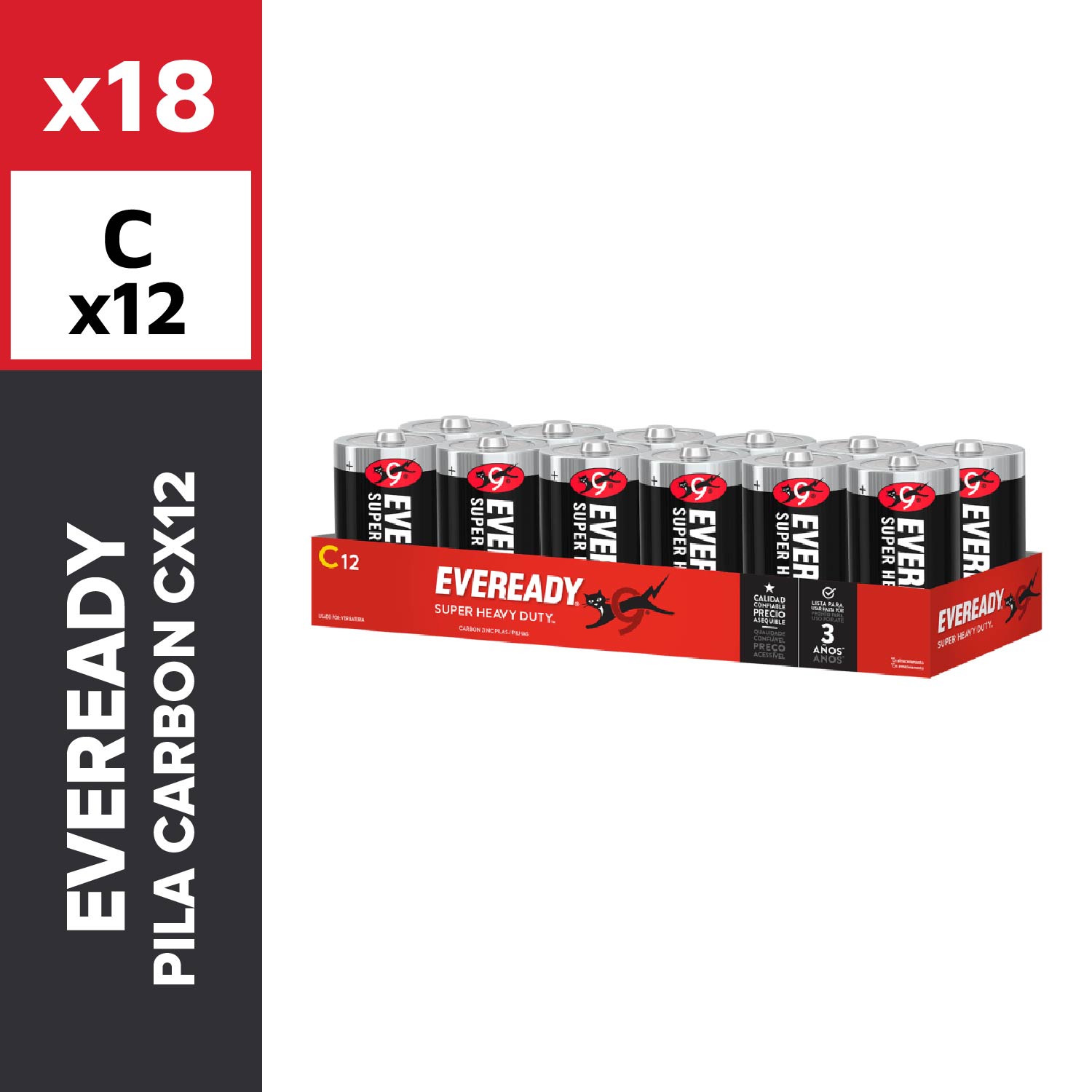 Eveready Pila Carbon Cx12