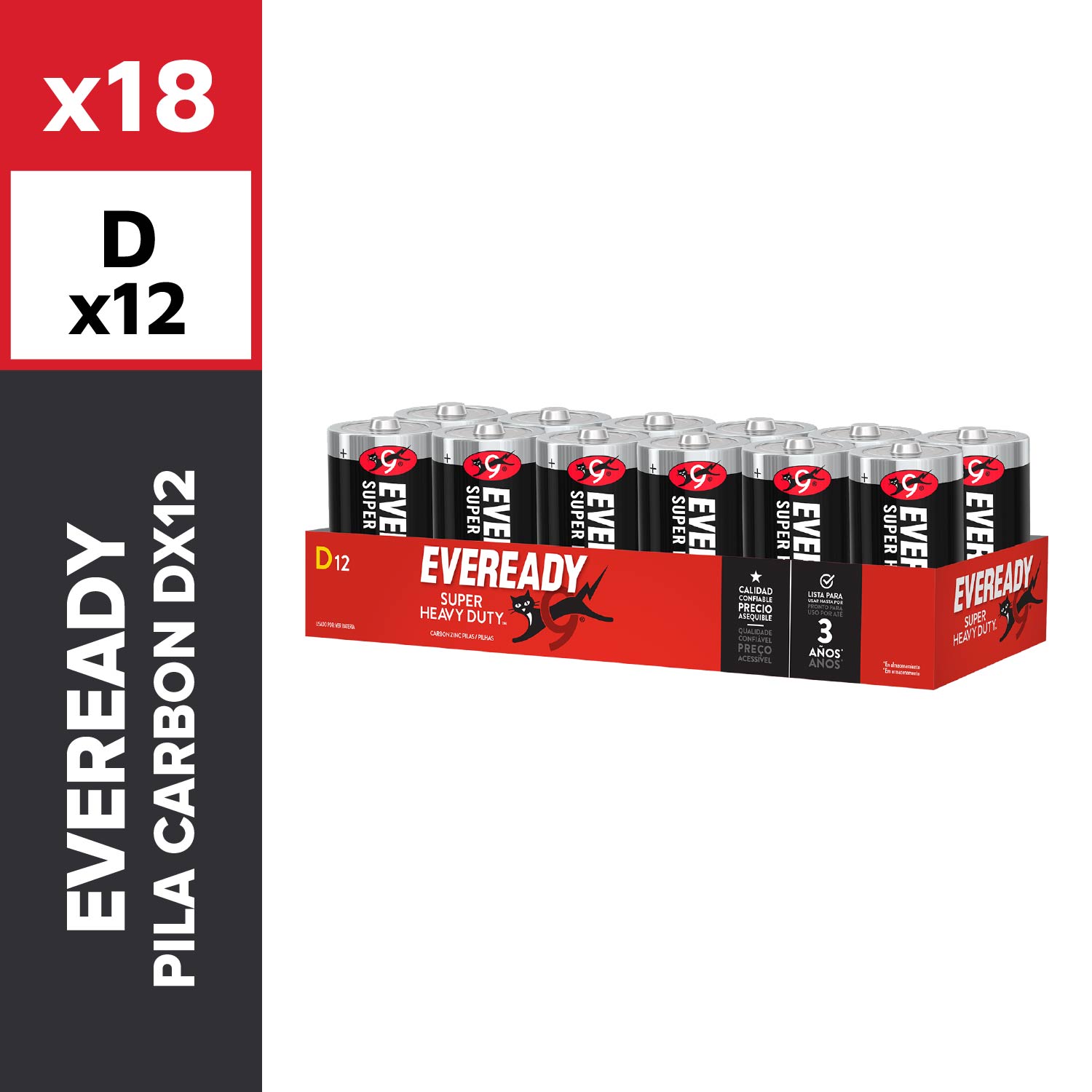 Eveready Pila Carbon Dx12