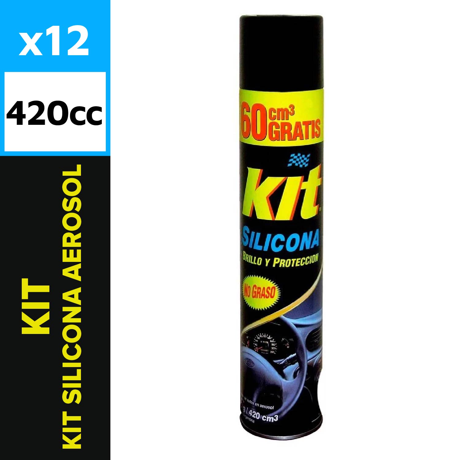 Kit Silicona Aerosol 420cc